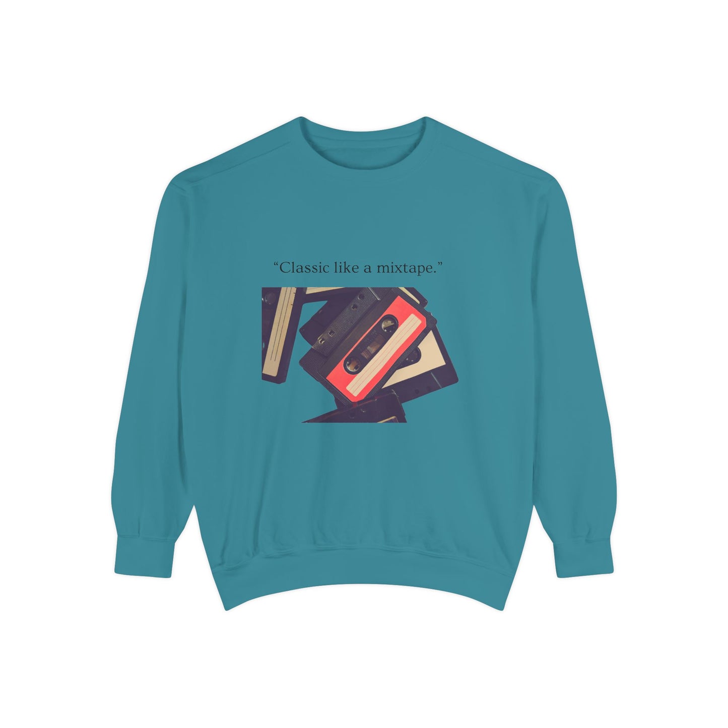 Cassette Mixtape Sweatshirt — "Classic like a mixtape." Retro Tape Crewneck