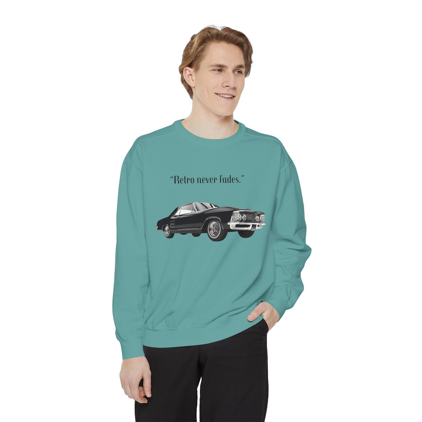 Retro 'Never Fades' Vintage Classic Car Sweatshirt
