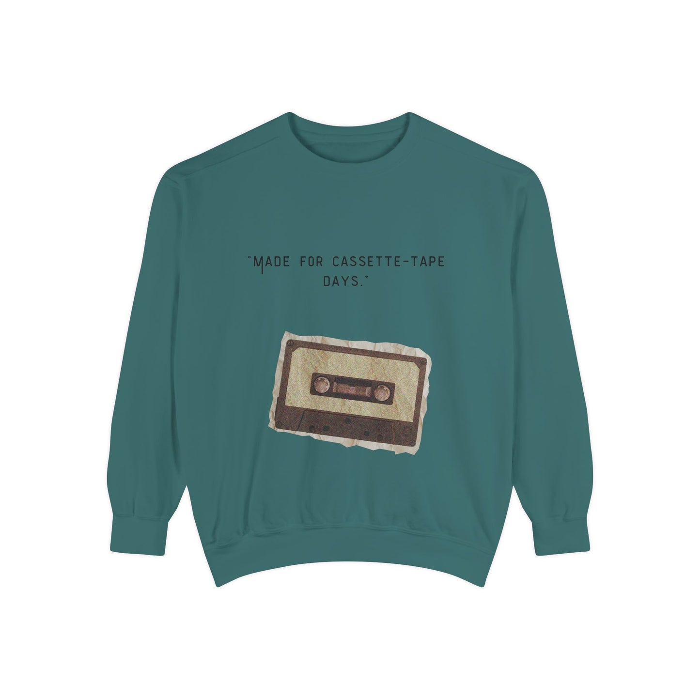 Vintage Cassette Sweatshirt — “Made for Cassette‑Tape Days” Retro Music Crewneck