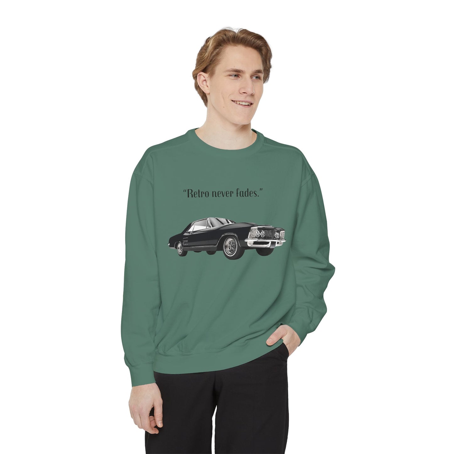 Retro 'Never Fades' Vintage Classic Car Sweatshirt
