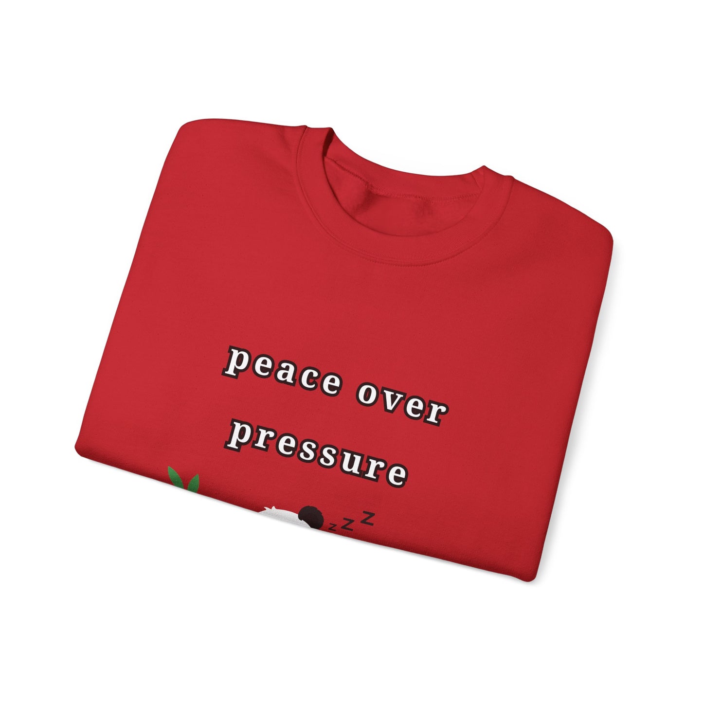 Sudadera de cuello redondo Peace Over Pressure Sleeping Panda