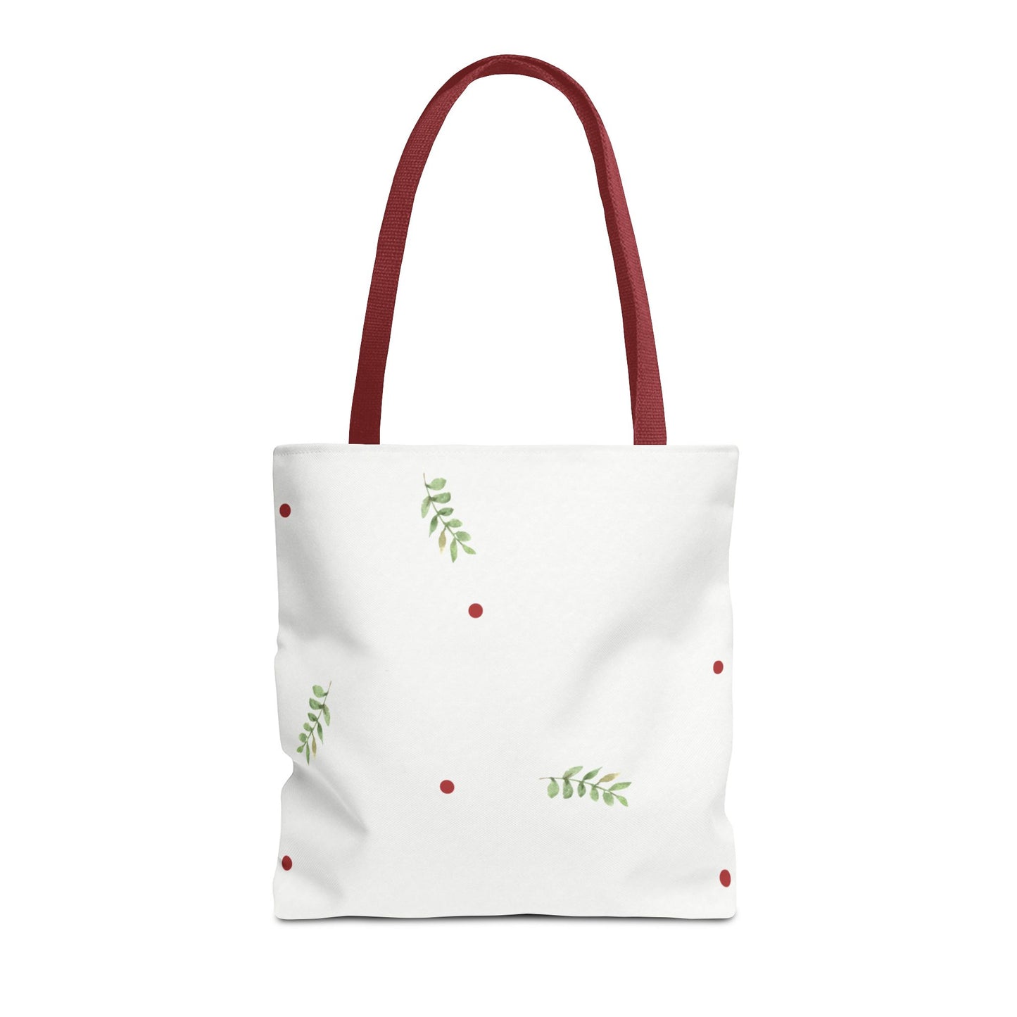Minimal Holiday Dots Tote Bag — Festive Polka Dot Holiday Shopper