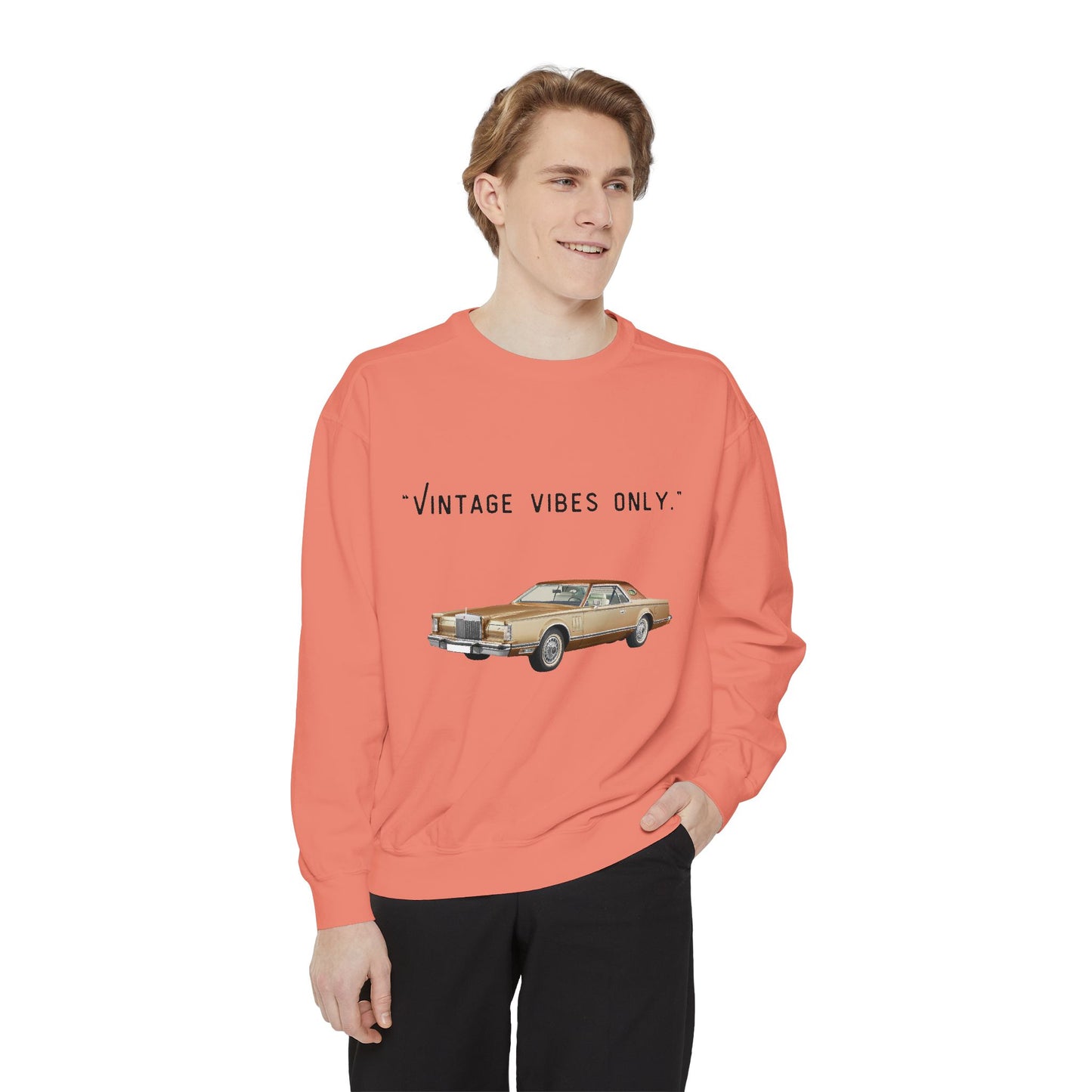Vintage Vibes Only Retro Classic Car Sweatshirt