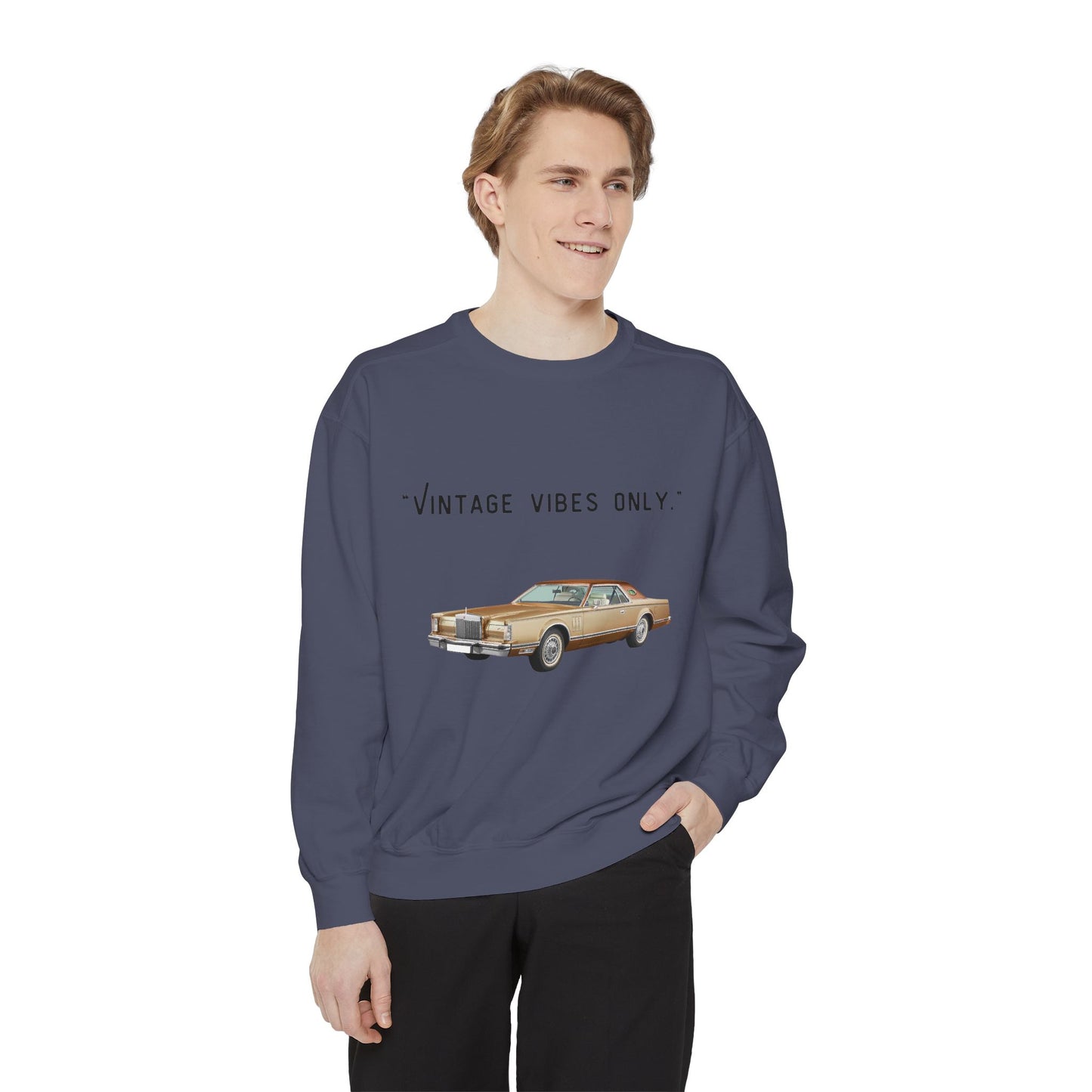 Vintage Vibes Only Retro Classic Car Sweatshirt