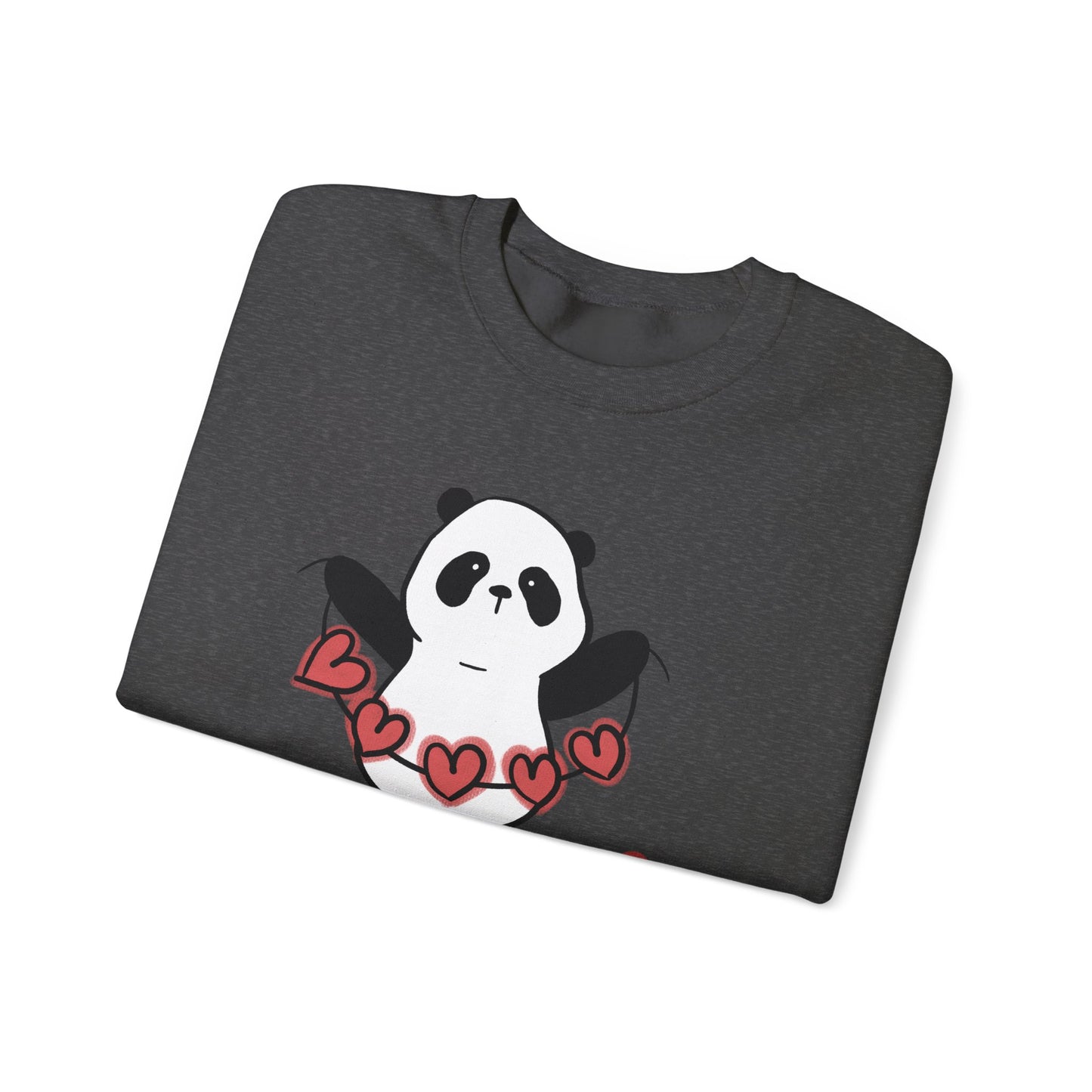 Sudadera de cuello redondo "Held With Care Panda": un regalo acogedor de Año Nuevo