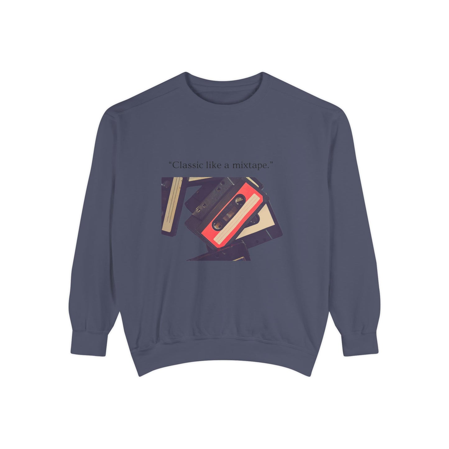 Cassette Mixtape Sweatshirt — "Classic like a mixtape." Retro Tape Crewneck