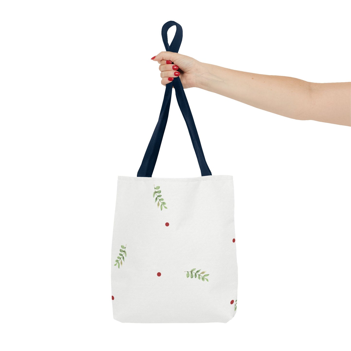 Minimal Holiday Dots Tote Bag — Festive Polka Dot Holiday Shopper