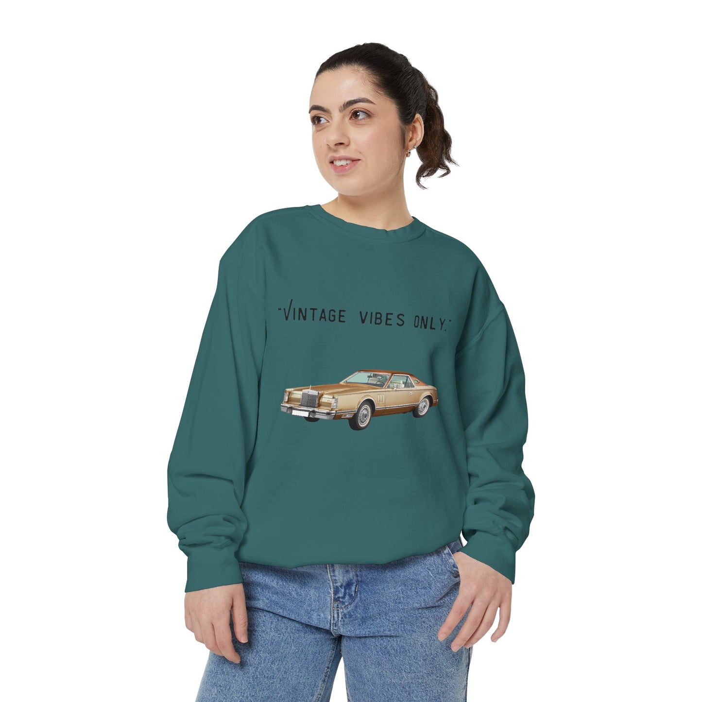 Vintage Vibes Only Retro Classic Car Sweatshirt
