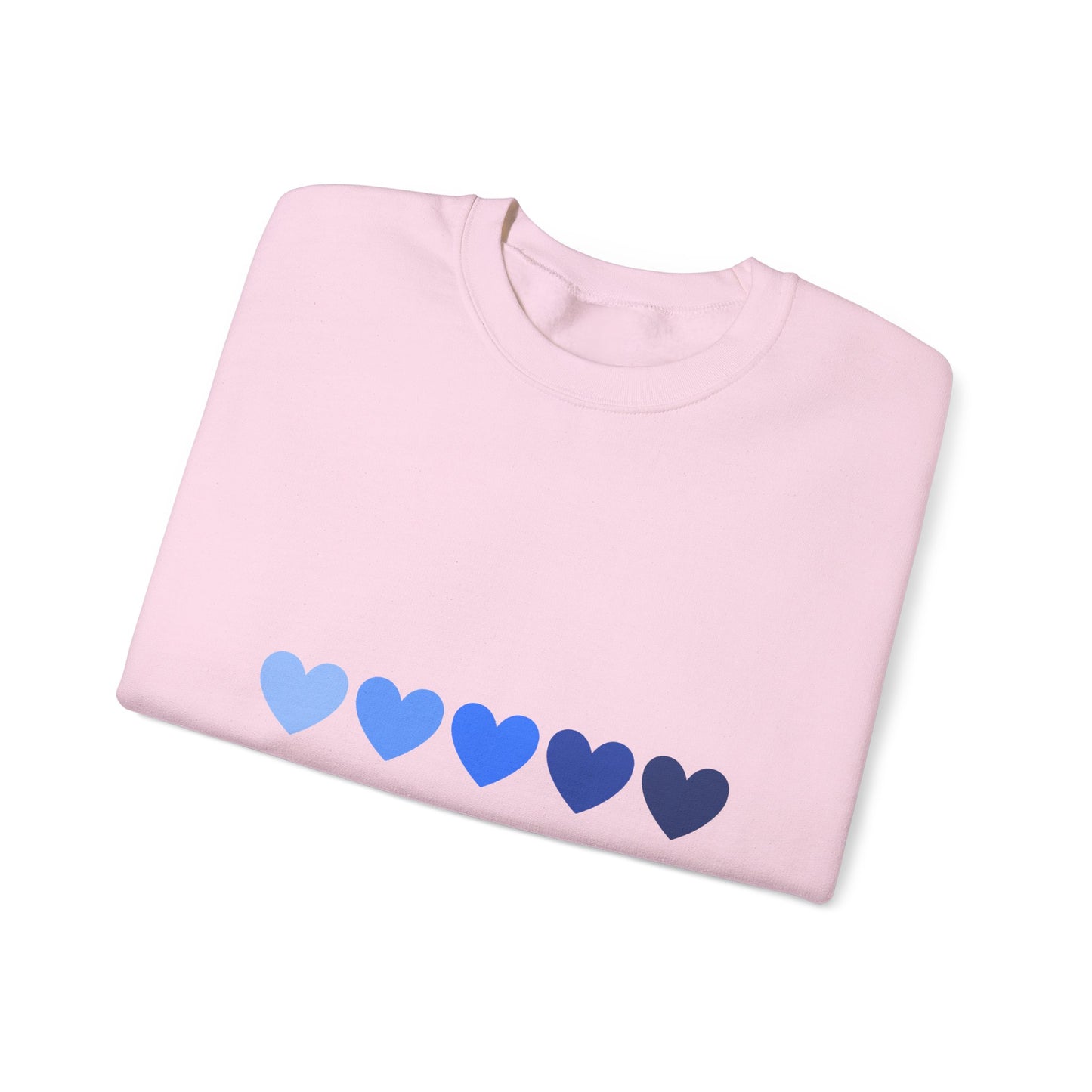 Sudadera de cuello redondo con gráfico de corazón azul «Entering My Soft Era»