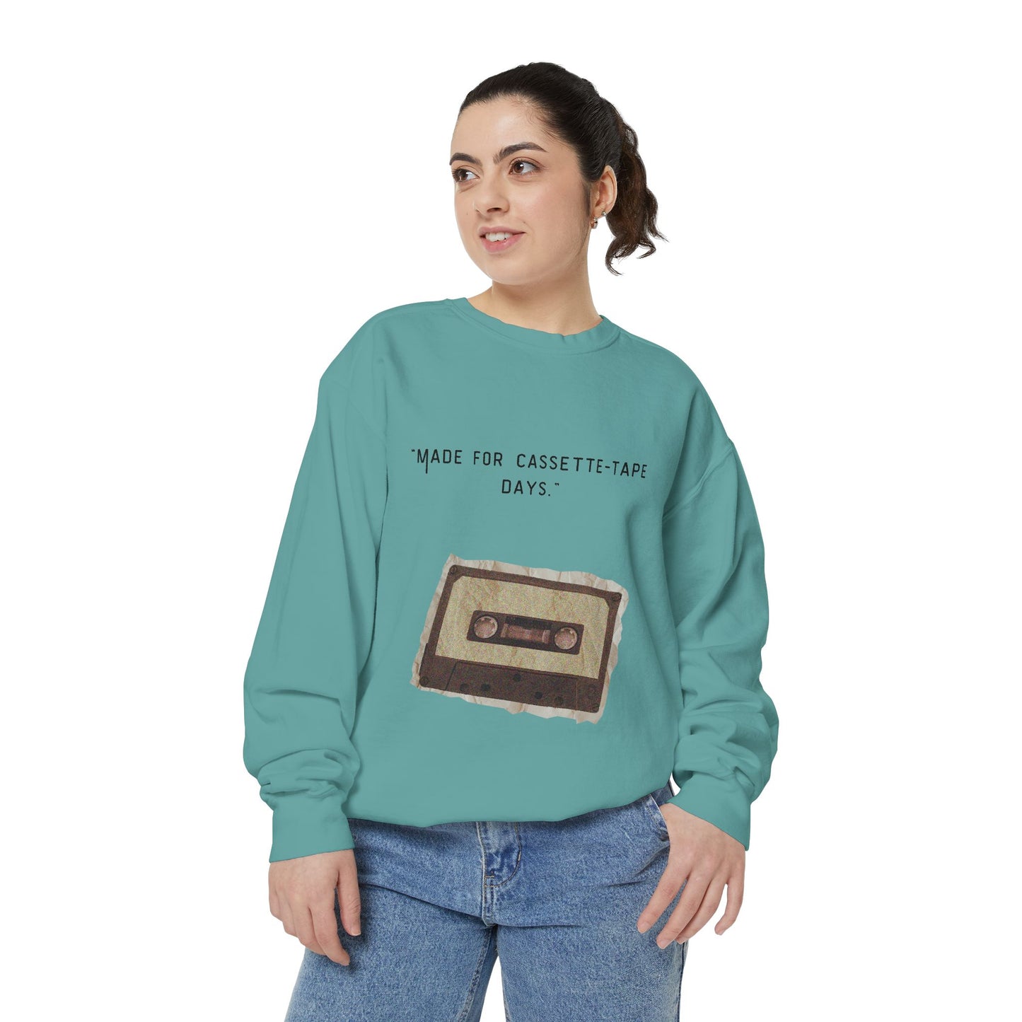 Vintage Cassette Sweatshirt — “Made for Cassette‑Tape Days” Retro Music Crewneck