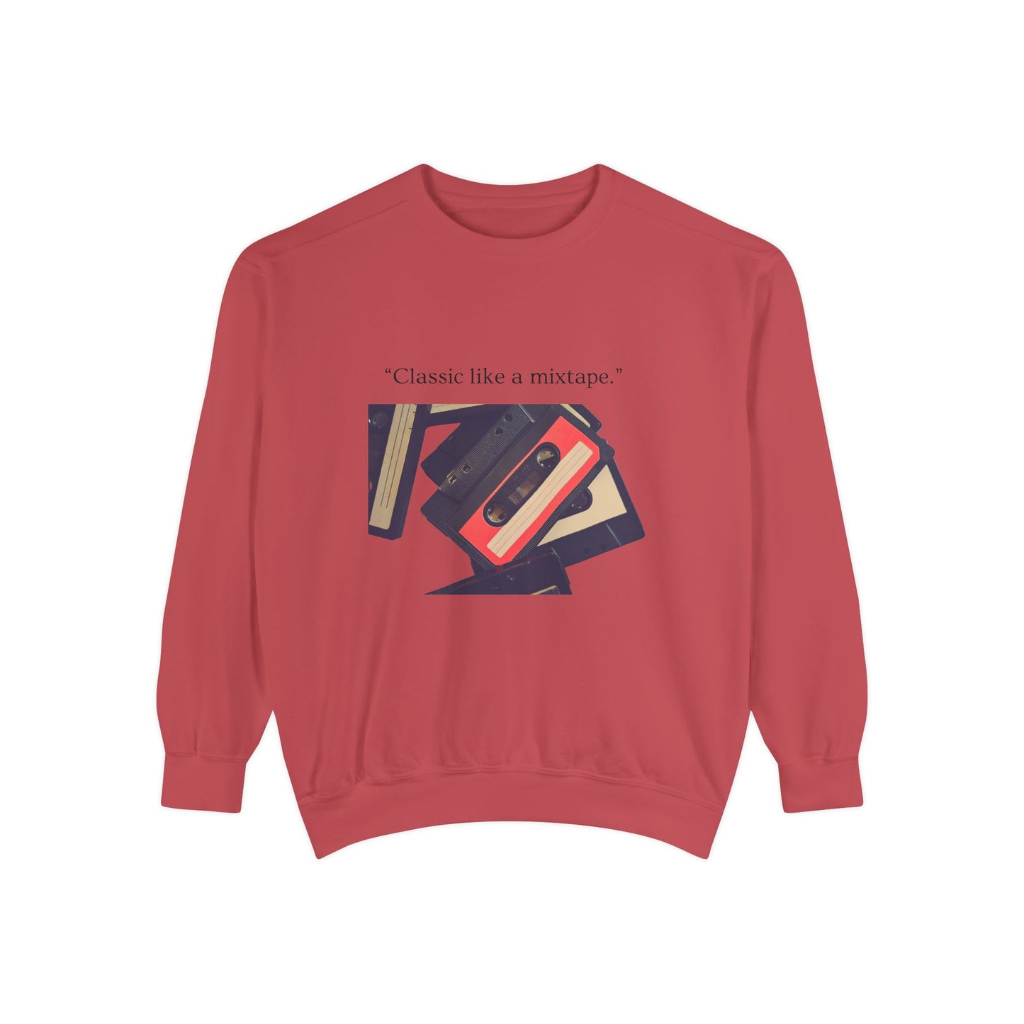 Cassette Mixtape Sweatshirt — "Classic like a mixtape." Retro Tape Crewneck