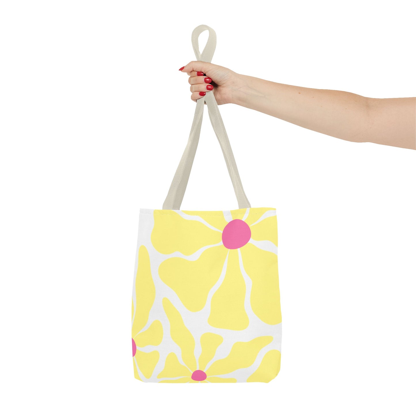 Floral Sunshine Yellow Daisy Tote Bag — All-Over Print