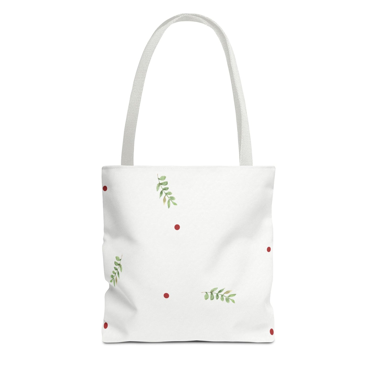 Minimal Holiday Dots Tote Bag — Festive Polka Dot Holiday Shopper