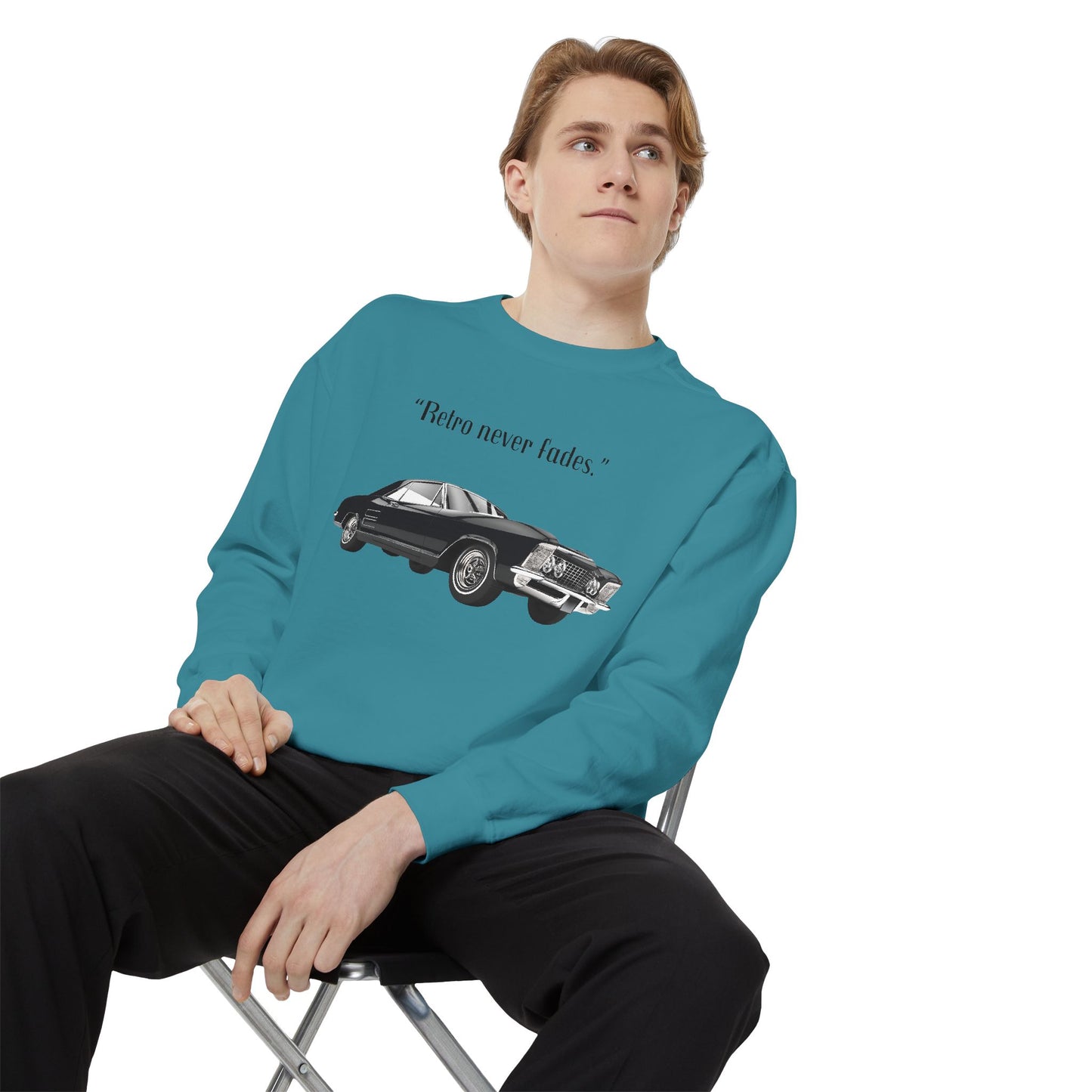 Retro 'Never Fades' Vintage Classic Car Sweatshirt