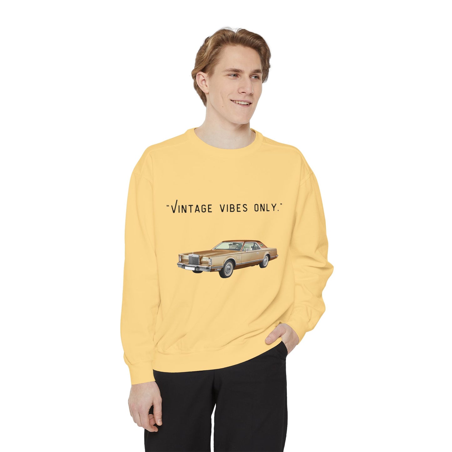Vintage Vibes Only Retro Classic Car Sweatshirt