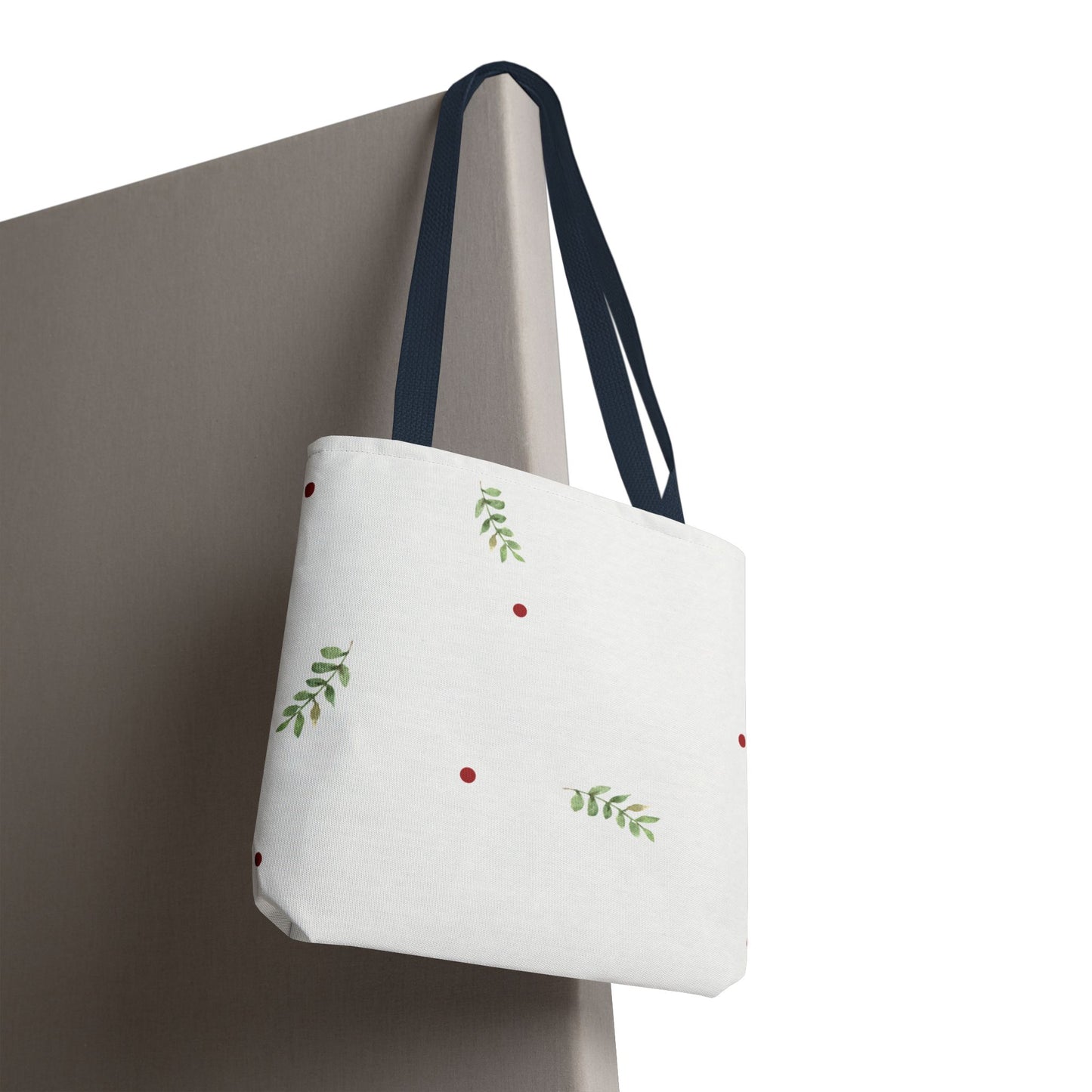 Minimal Holiday Dots Tote Bag — Festive Polka Dot Holiday Shopper