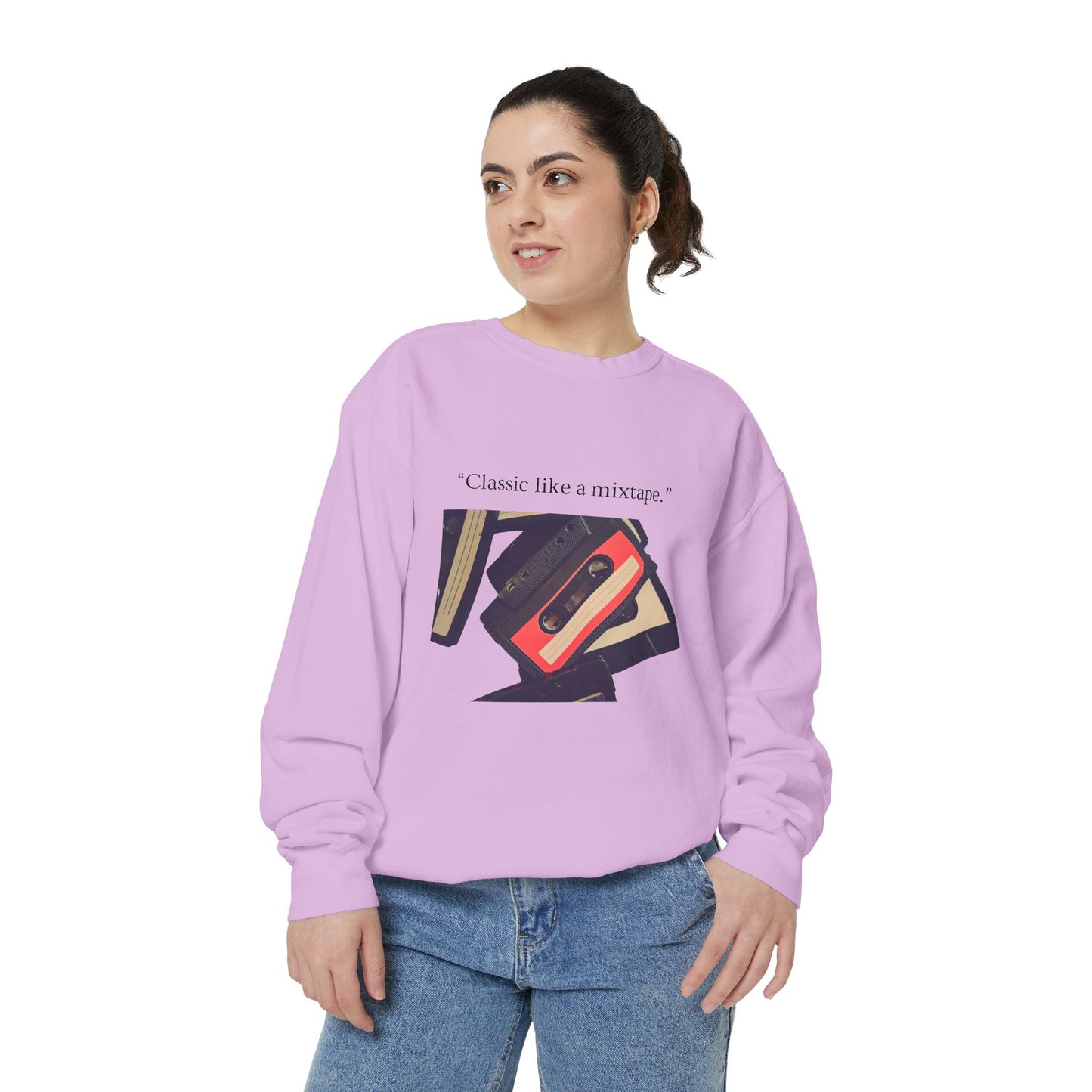 Cassette Mixtape Sweatshirt — "Classic like a mixtape." Retro Tape Crewneck