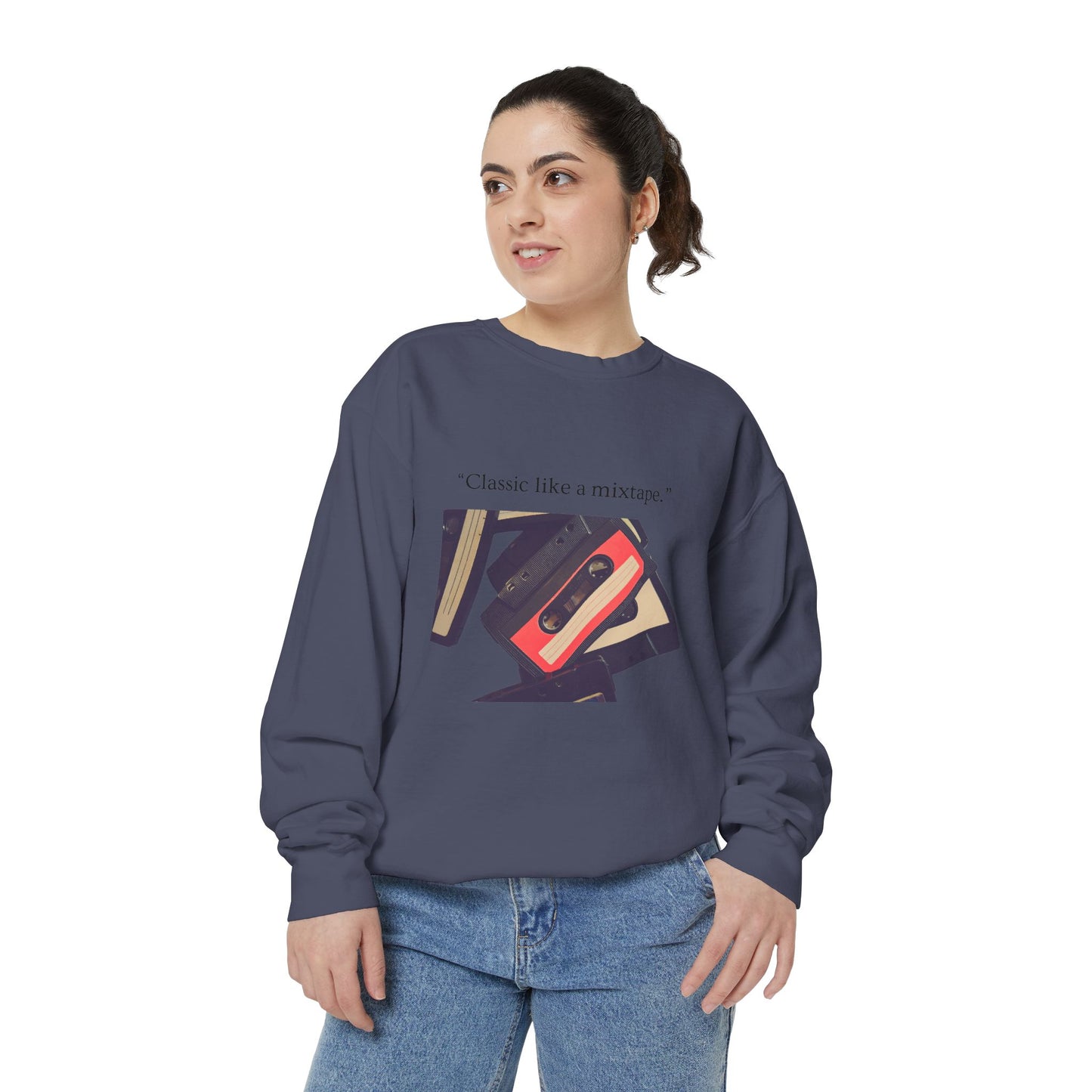 Cassette Mixtape Sweatshirt — "Classic like a mixtape." Retro Tape Crewneck