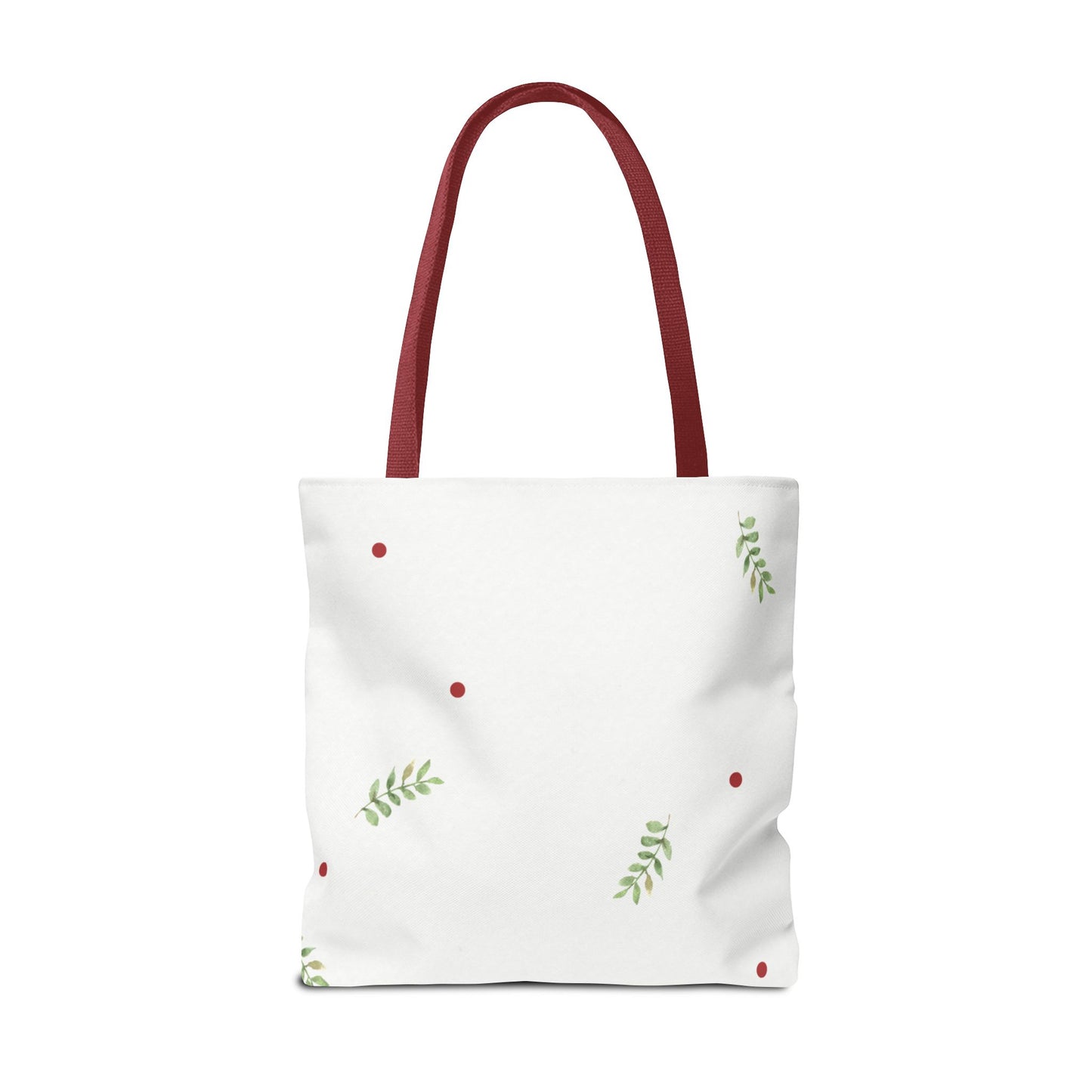 Minimal Holiday Dots Tote Bag — Festive Polka Dot Holiday Shopper