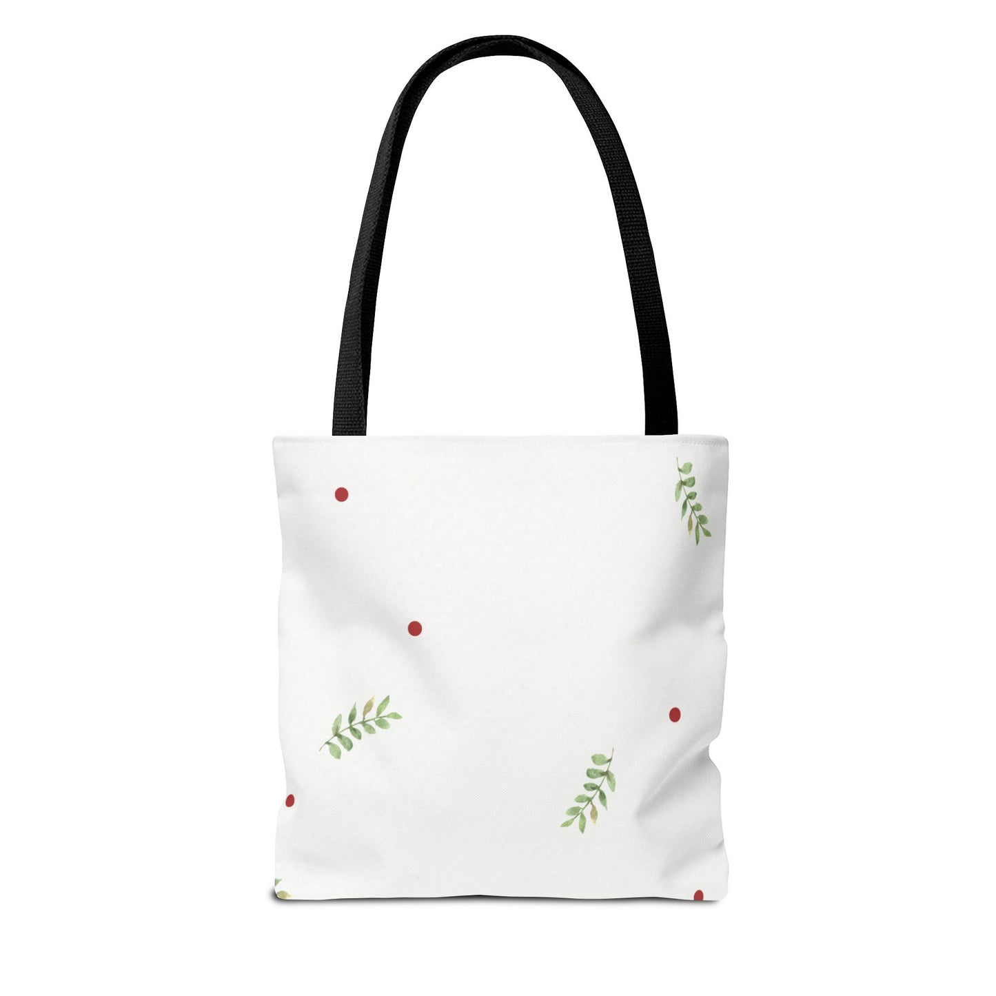 Minimal Holiday Dots Tote Bag — Festive Polka Dot Holiday Shopper