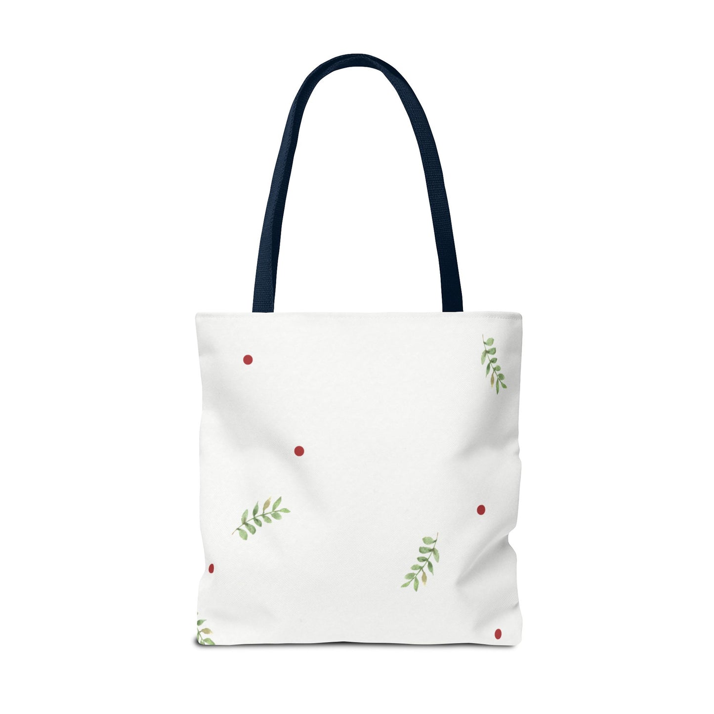 Minimal Holiday Dots Tote Bag — Festive Polka Dot Holiday Shopper