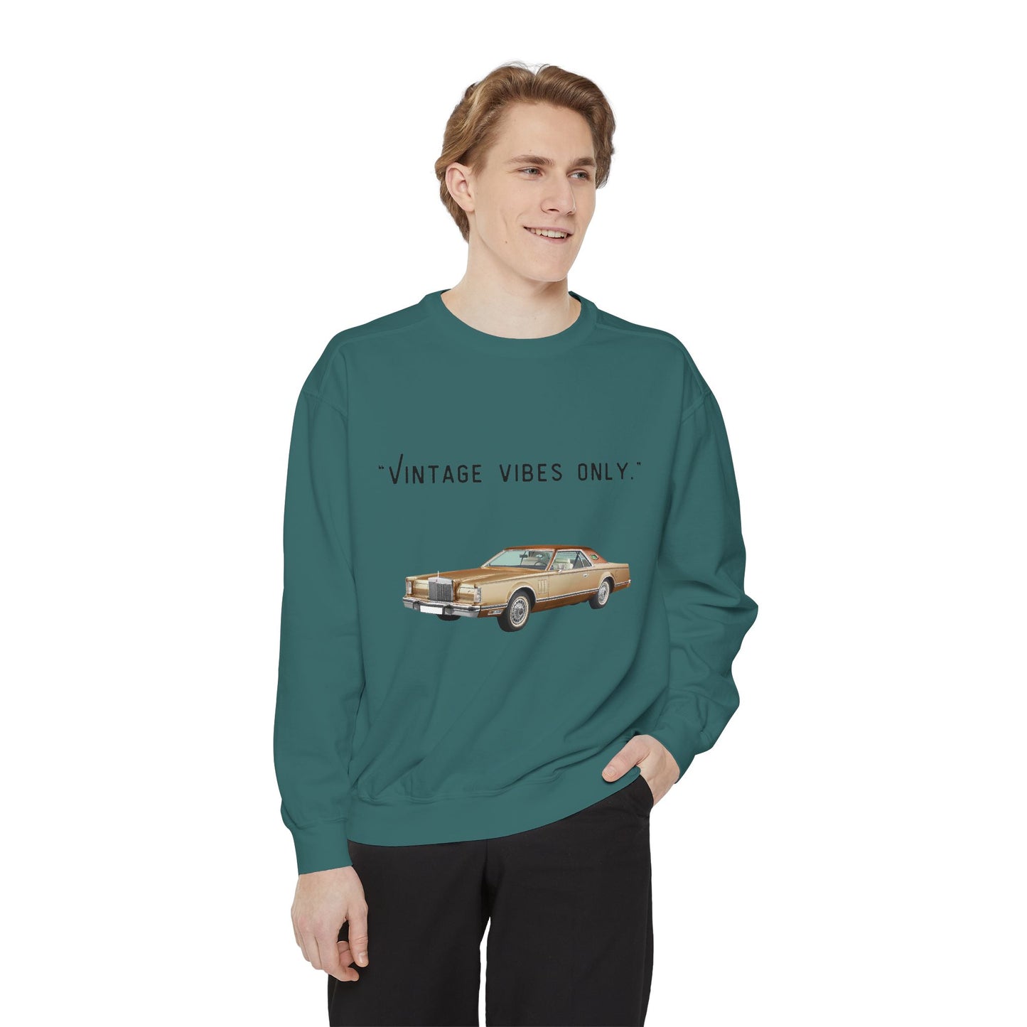 Vintage Vibes Only Retro Classic Car Sweatshirt