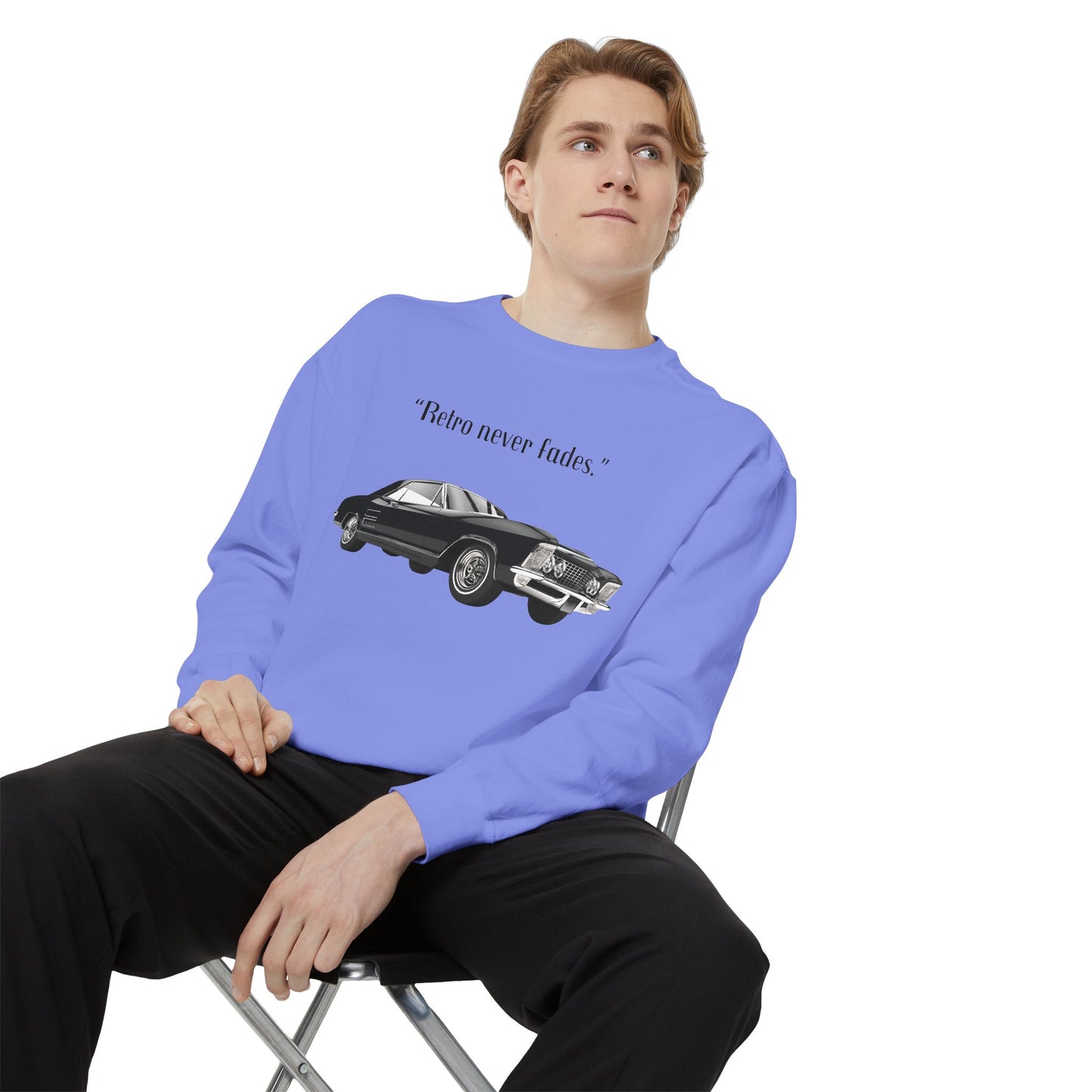 Retro 'Never Fades' Vintage Classic Car Sweatshirt
