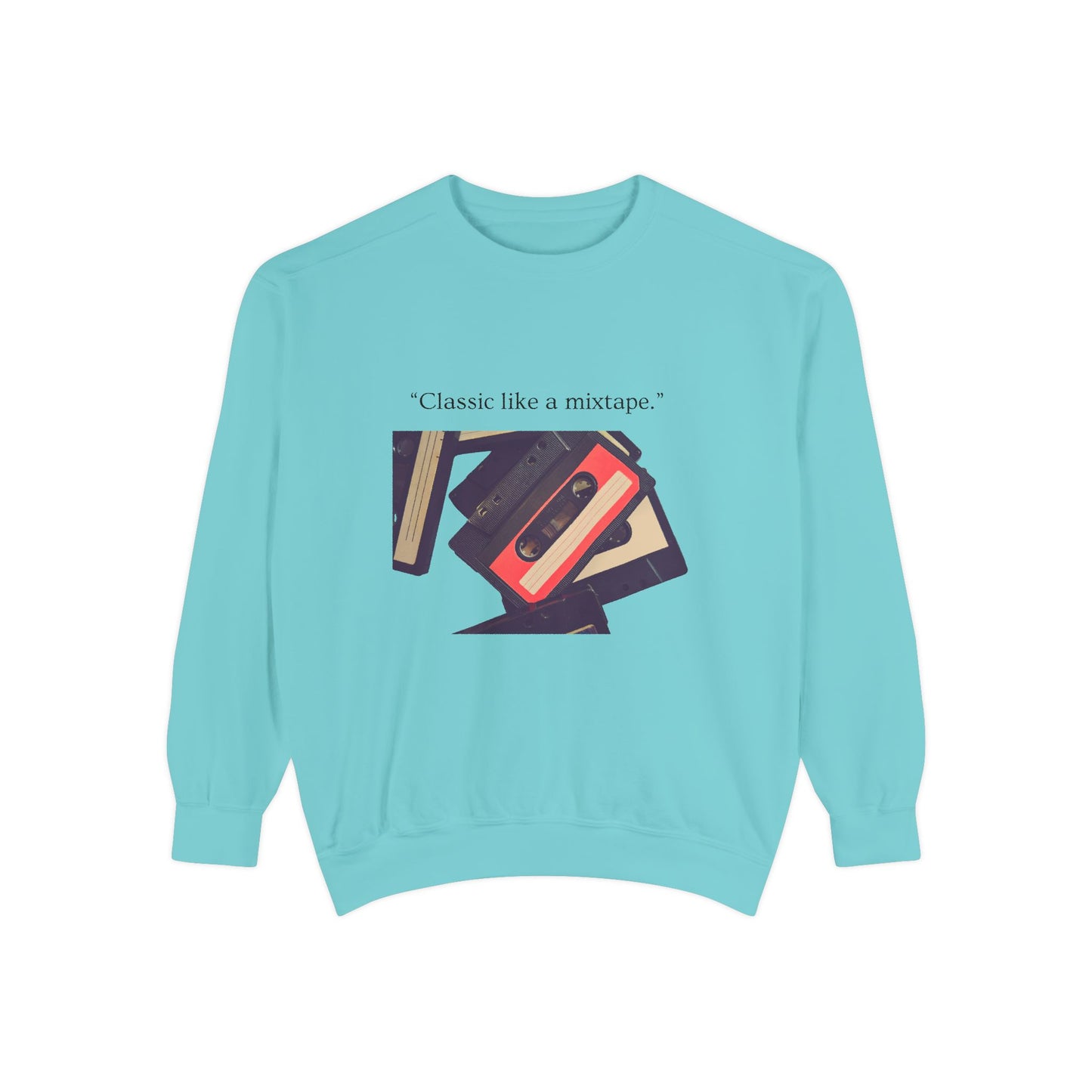 Cassette Mixtape Sweatshirt — "Classic like a mixtape." Retro Tape Crewneck