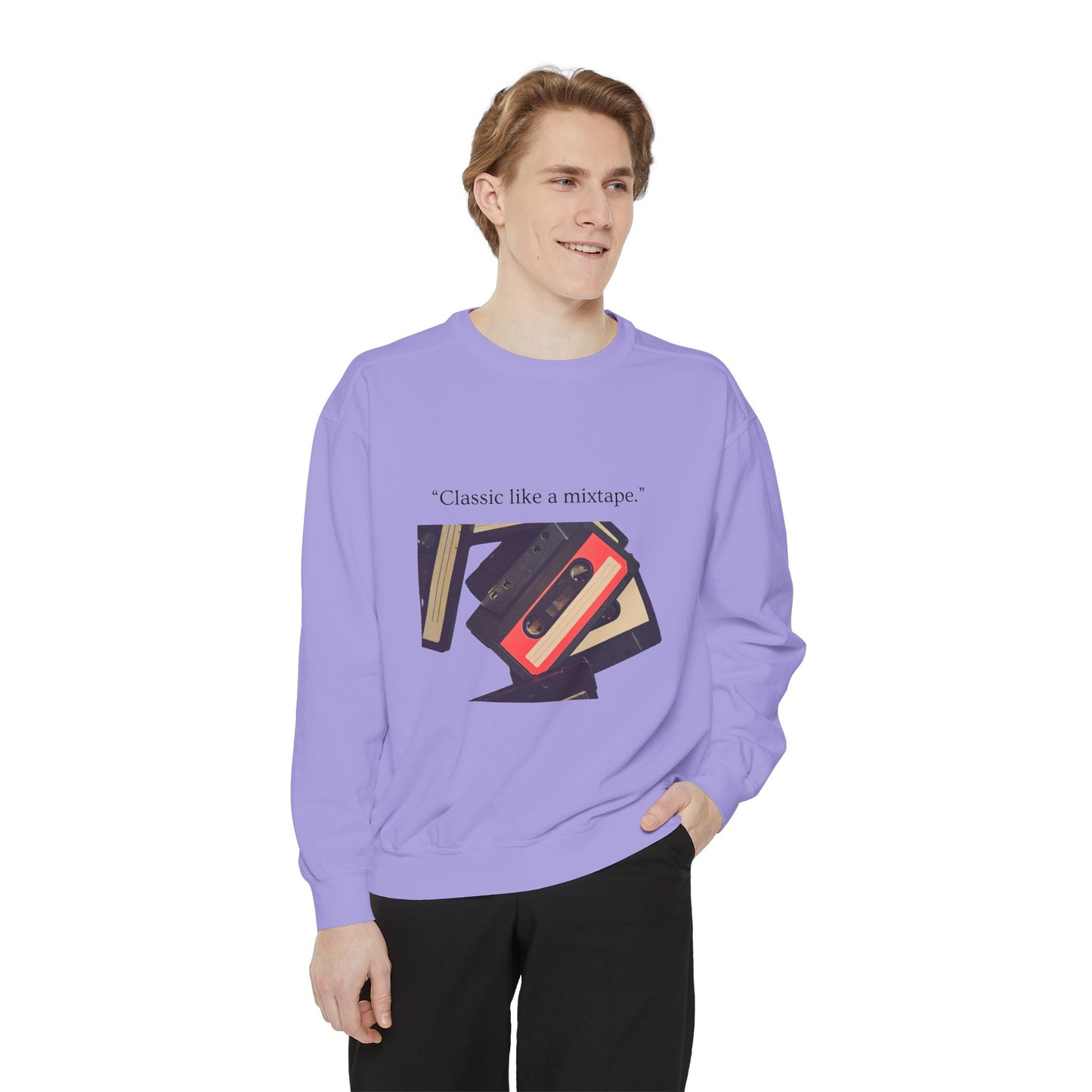 Cassette Mixtape Sweatshirt — "Classic like a mixtape." Retro Tape Crewneck
