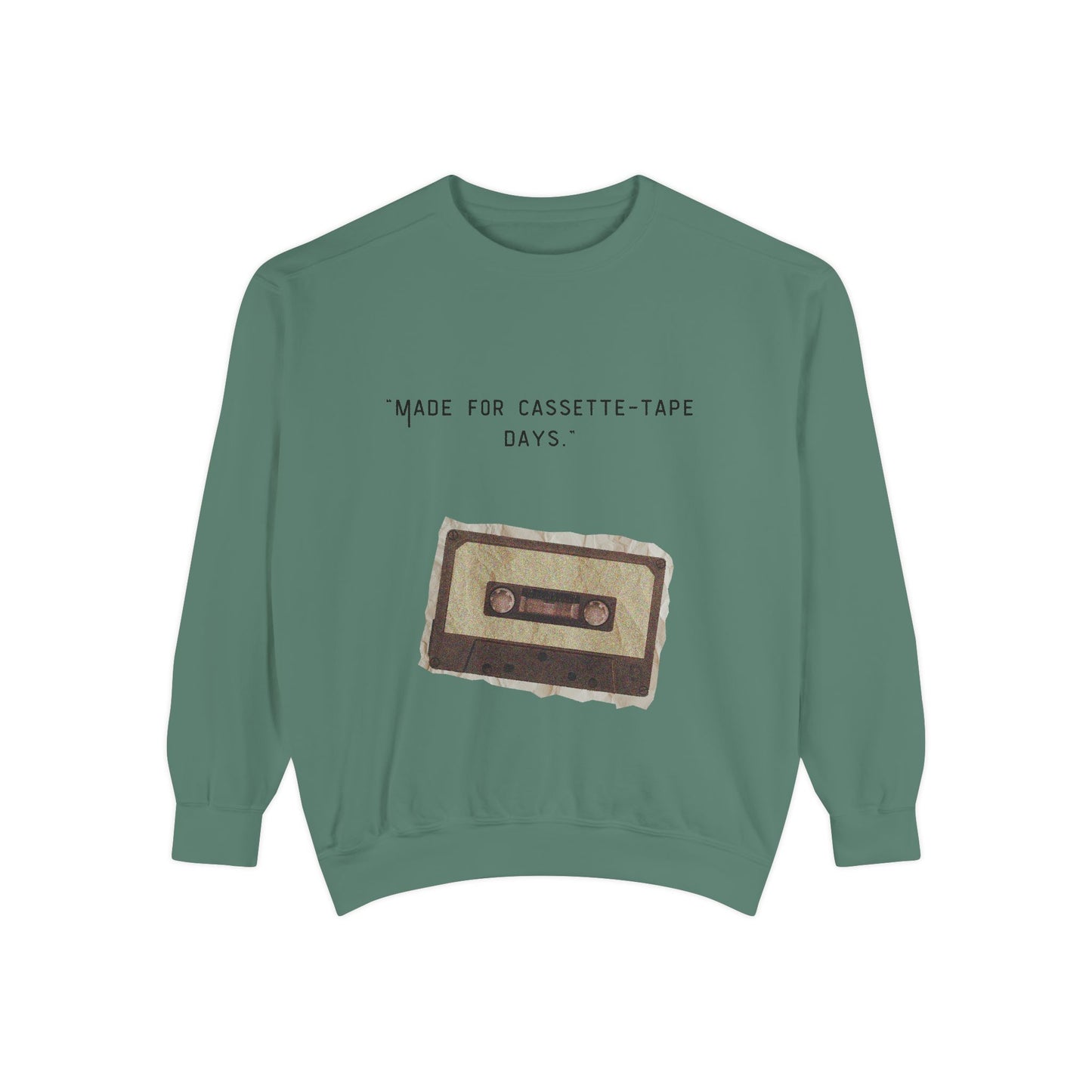 Vintage Cassette Sweatshirt — “Made for Cassette‑Tape Days” Retro Music Crewneck