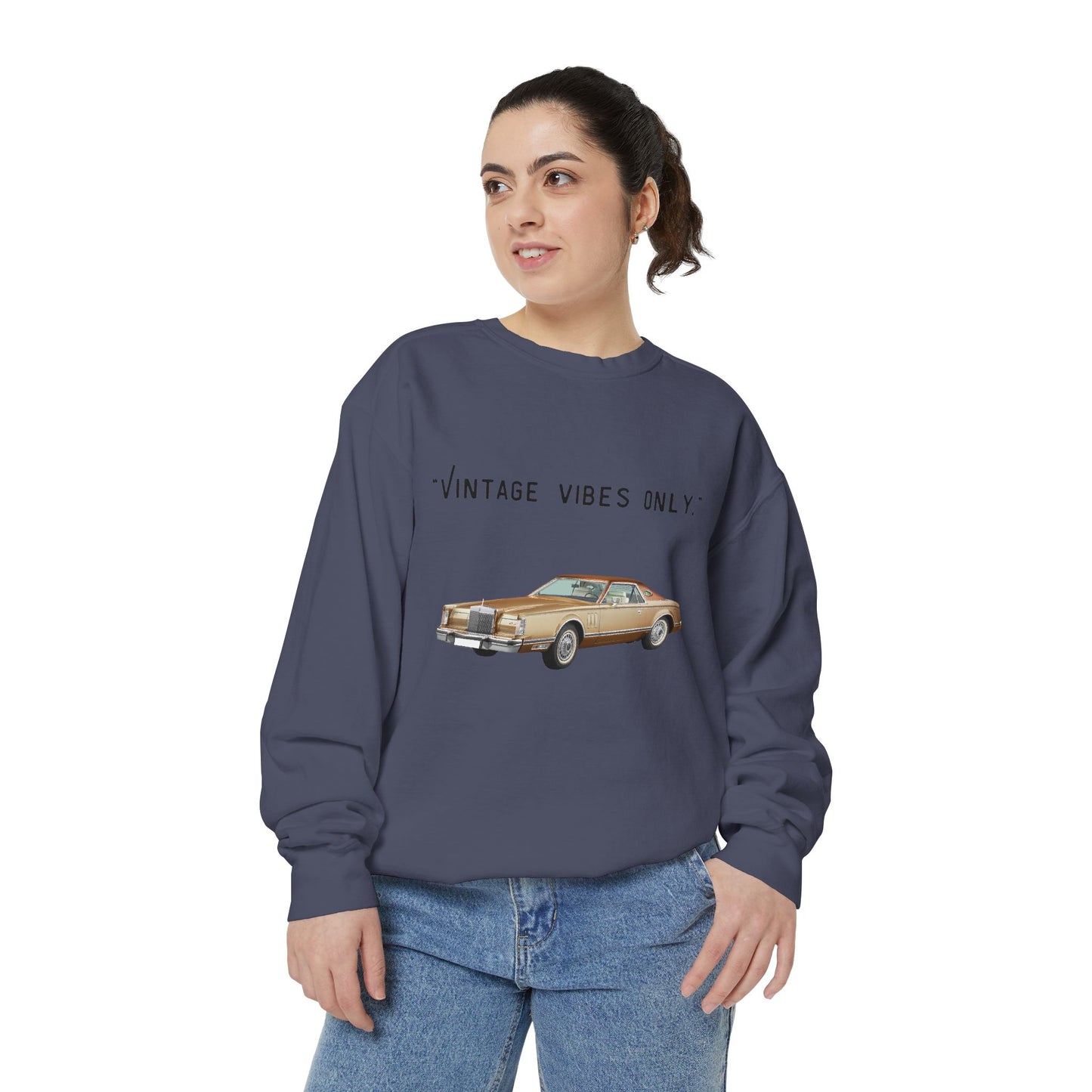 Vintage Vibes Only Retro Classic Car Sweatshirt