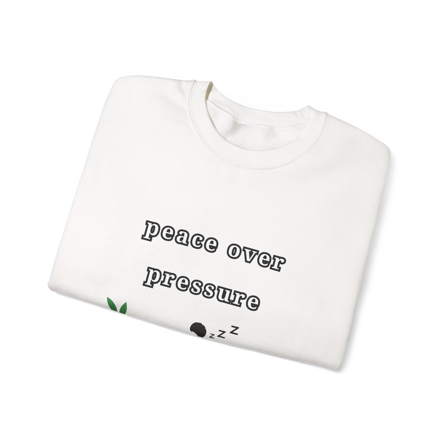 Sudadera de cuello redondo Peace Over Pressure Sleeping Panda