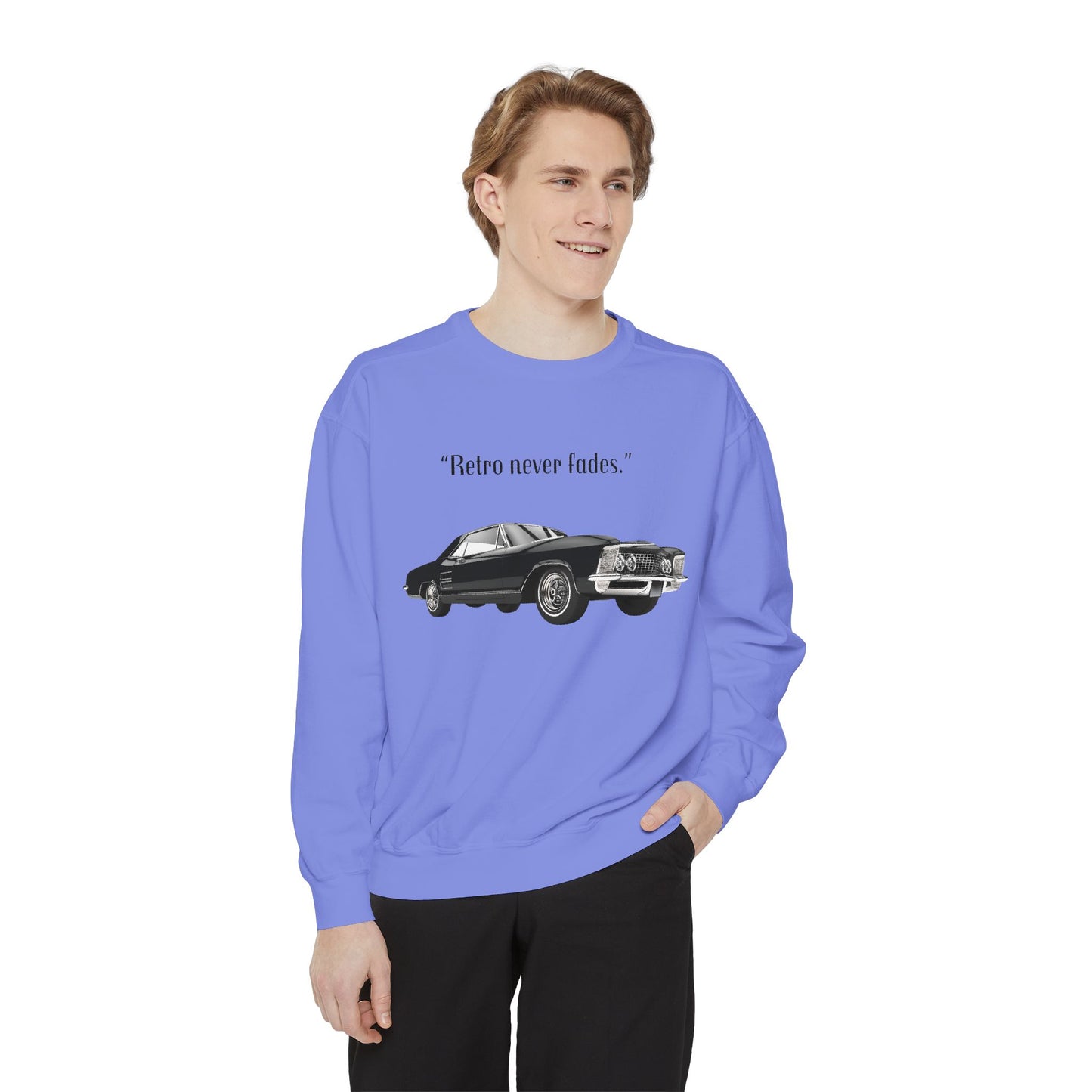 Retro 'Never Fades' Vintage Classic Car Sweatshirt
