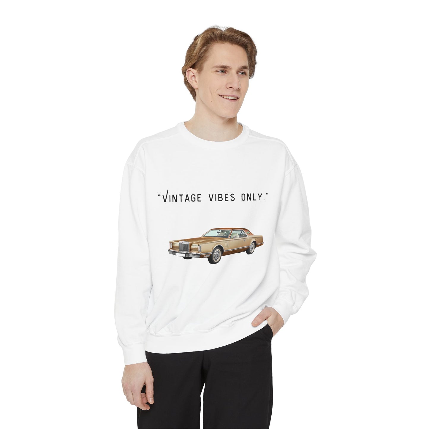 Vintage Vibes Only Retro Classic Car Sweatshirt