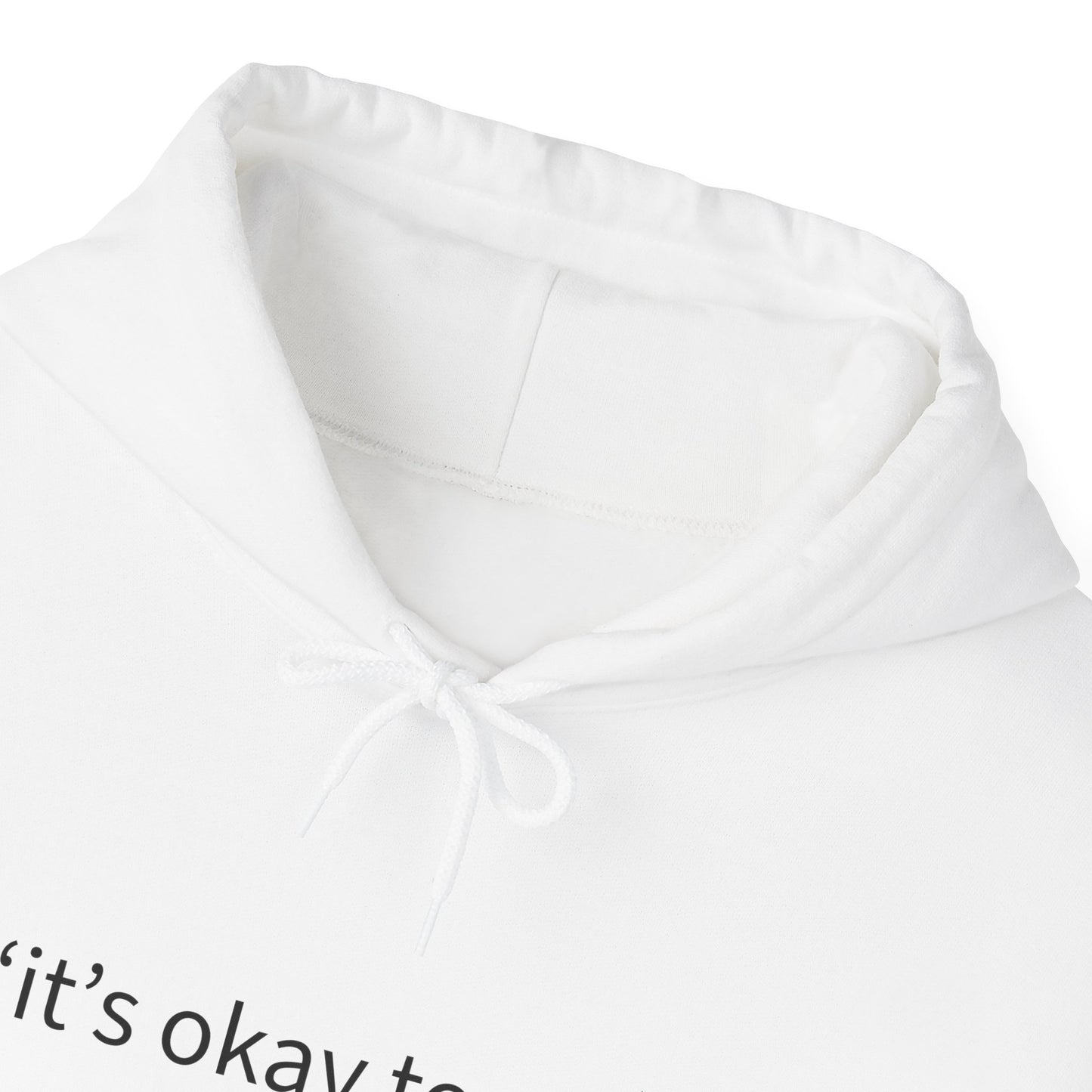 Hoodie — "it's okay to rest" Minimal Self-Care Pullover
