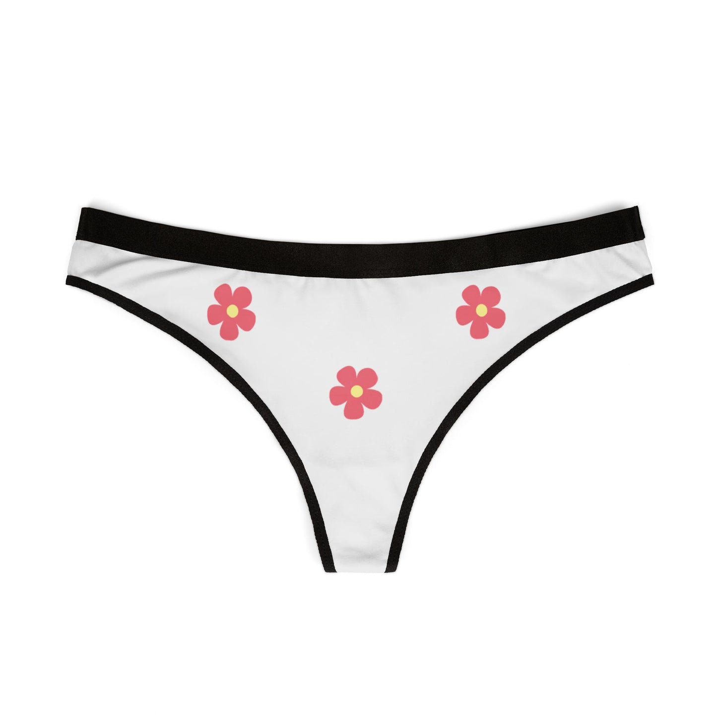 Floral Pink Daisy Women's Thong — Cute Floral Print Lingerie