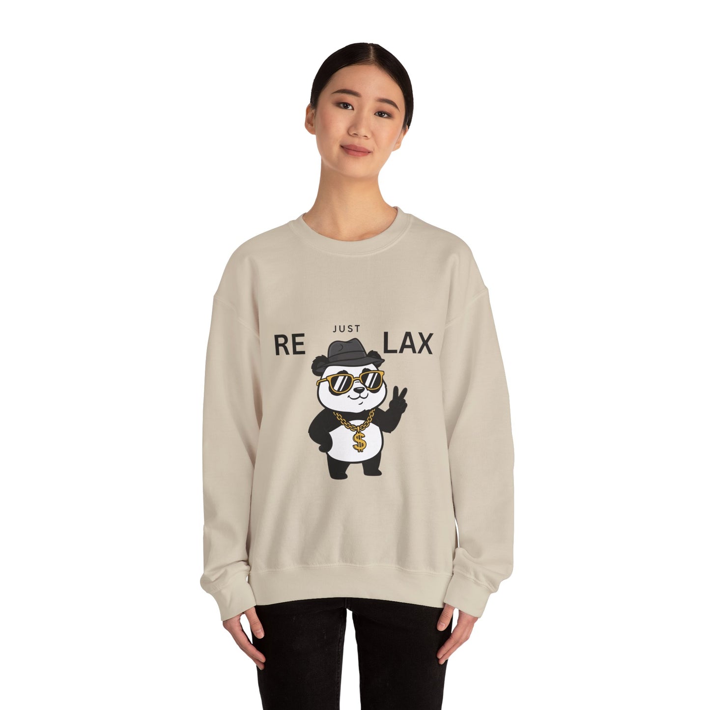 Sudadera de cuello redondo Just Relax Panda