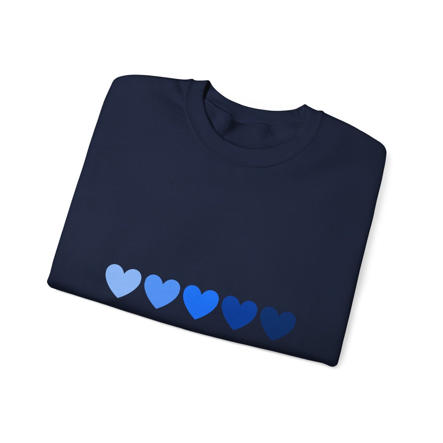 Sudadera de cuello redondo con gráfico de corazón azul «Entering My Soft Era»
