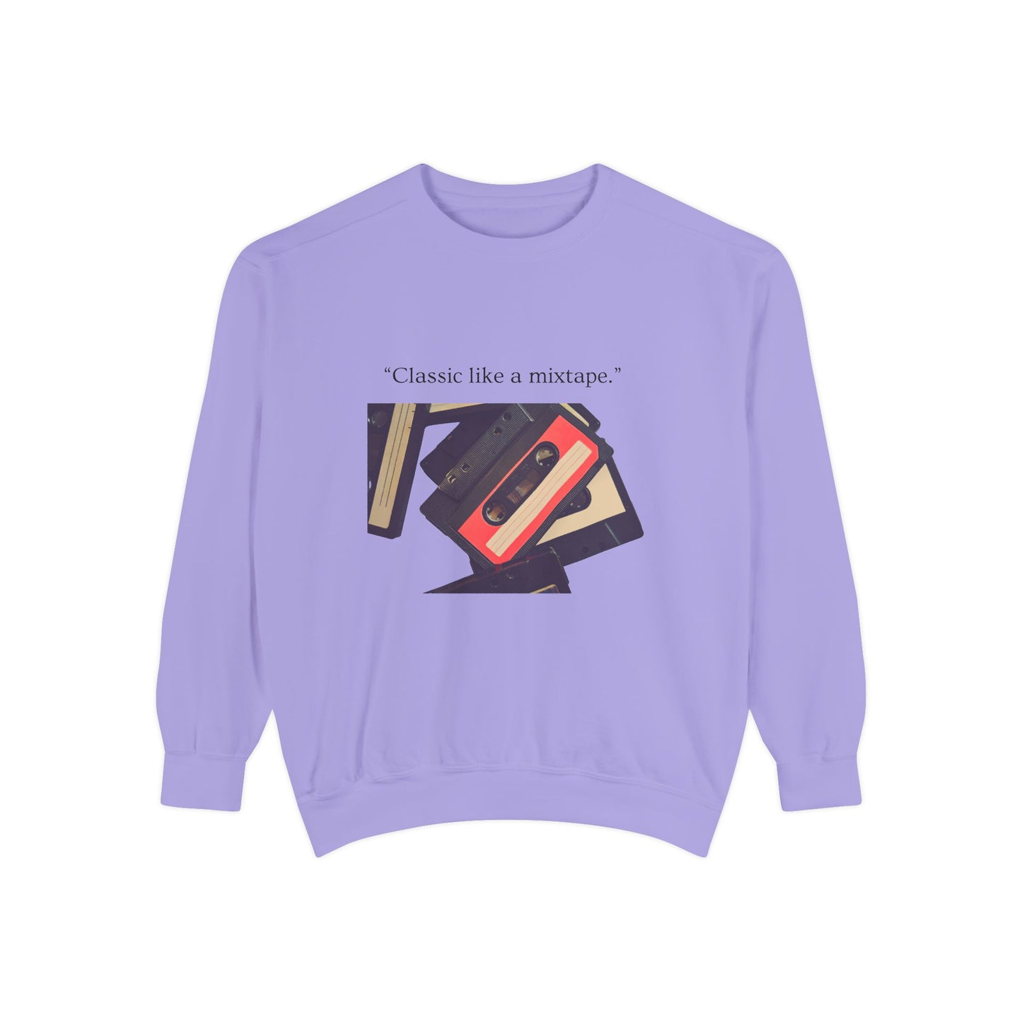 Cassette Mixtape Sweatshirt — "Classic like a mixtape." Retro Tape Crewneck