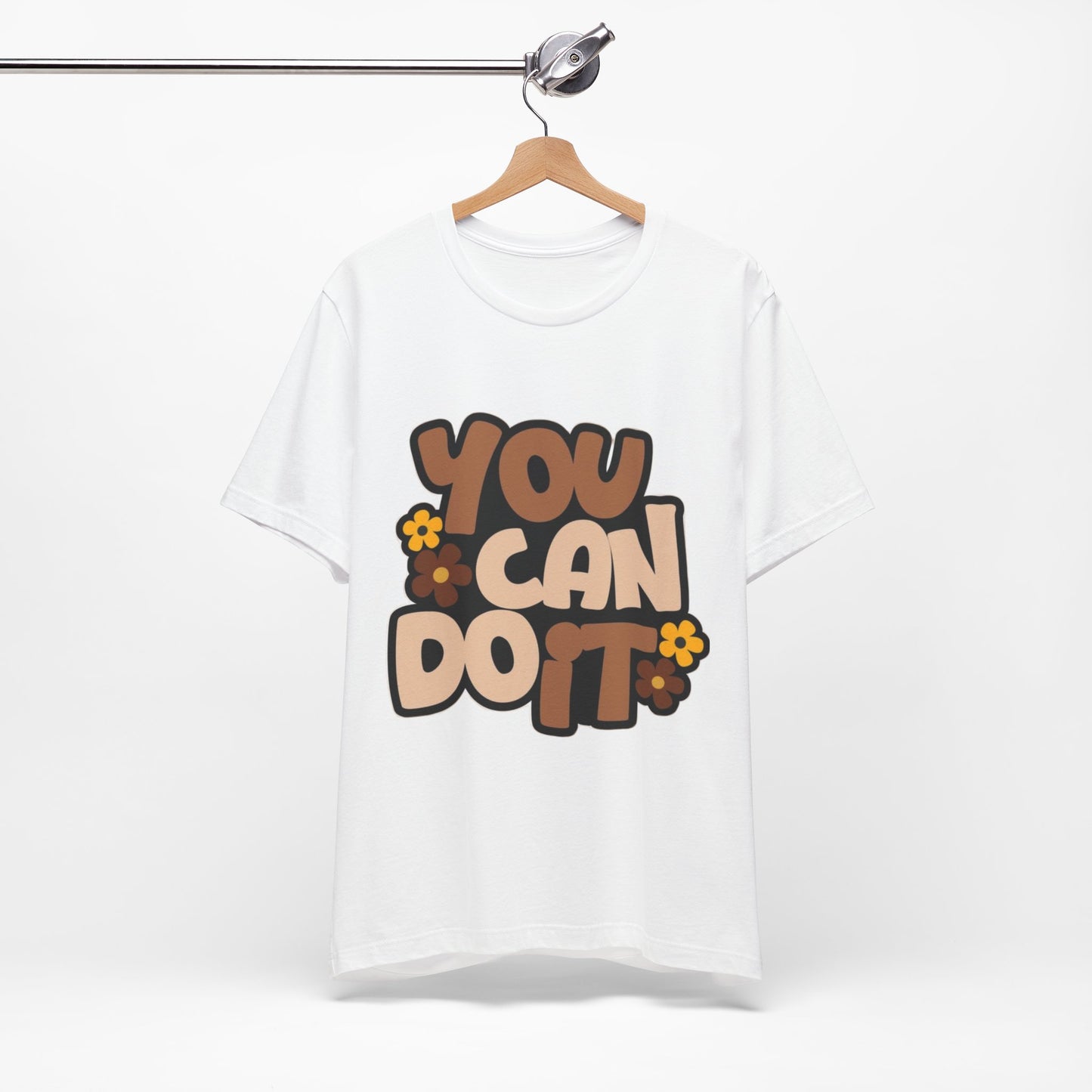 You Can Do It Tee — Retro Floral Motivational T‑Shirt