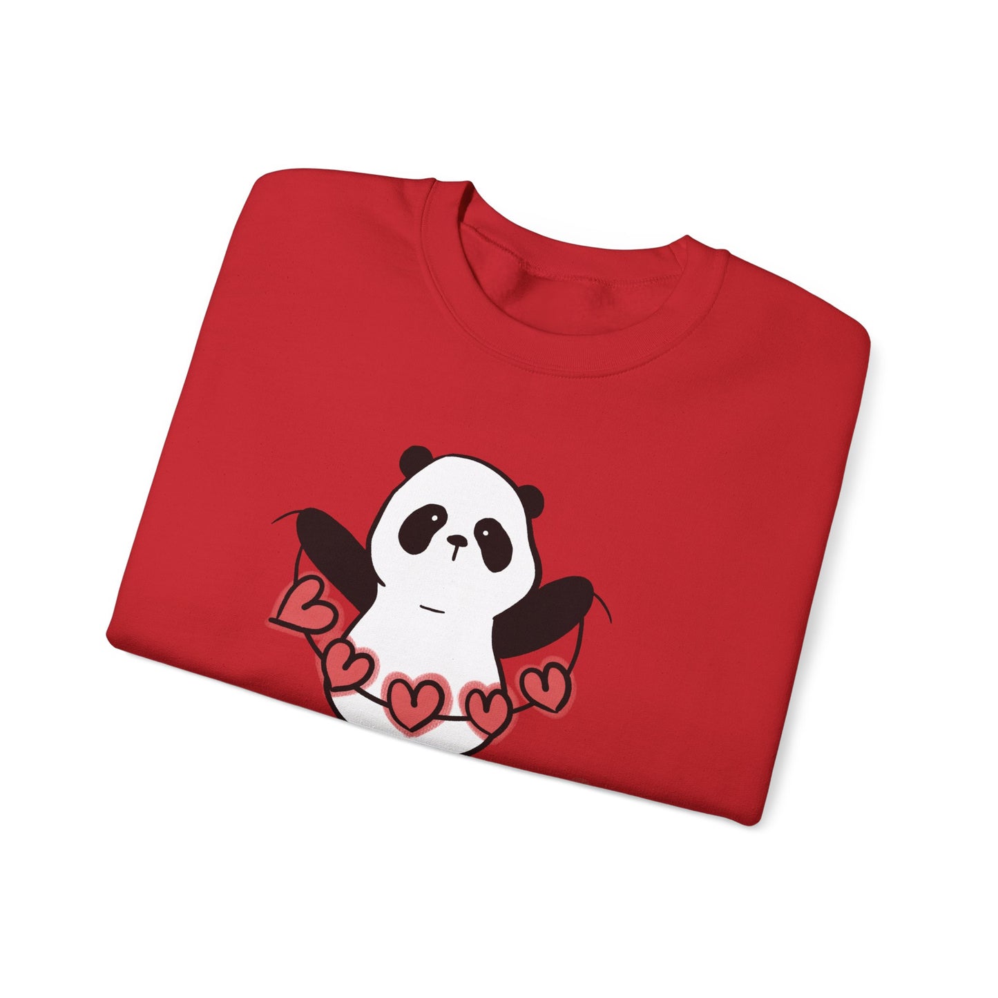 Sudadera de cuello redondo "Held With Care Panda": un regalo acogedor de Año Nuevo