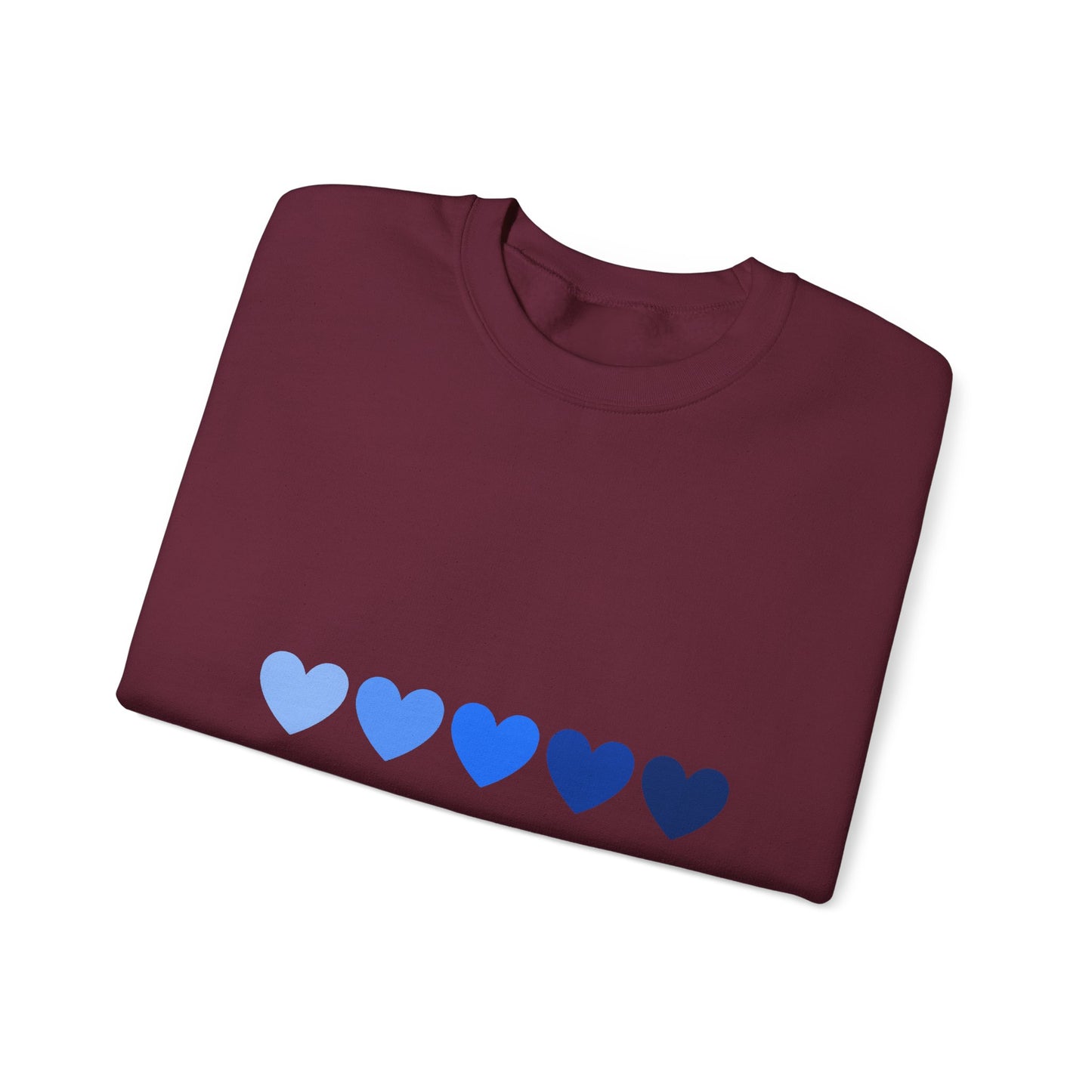 Sudadera de cuello redondo con gráfico de corazón azul «Entering My Soft Era»