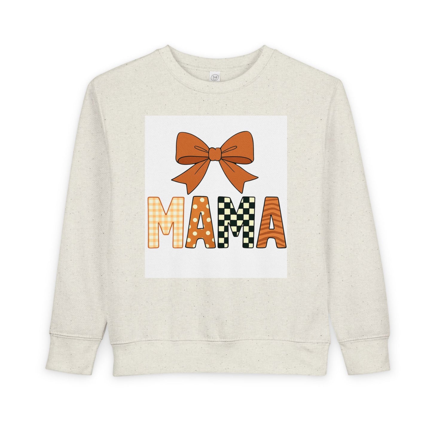 Sudadera para niños pequeños — Suéter infantil con estampado de lazo de otoño 'MAMA'