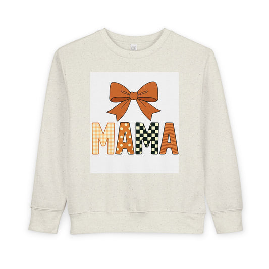 Sudadera para niños pequeños — Suéter infantil con estampado de lazo de otoño 'MAMA'