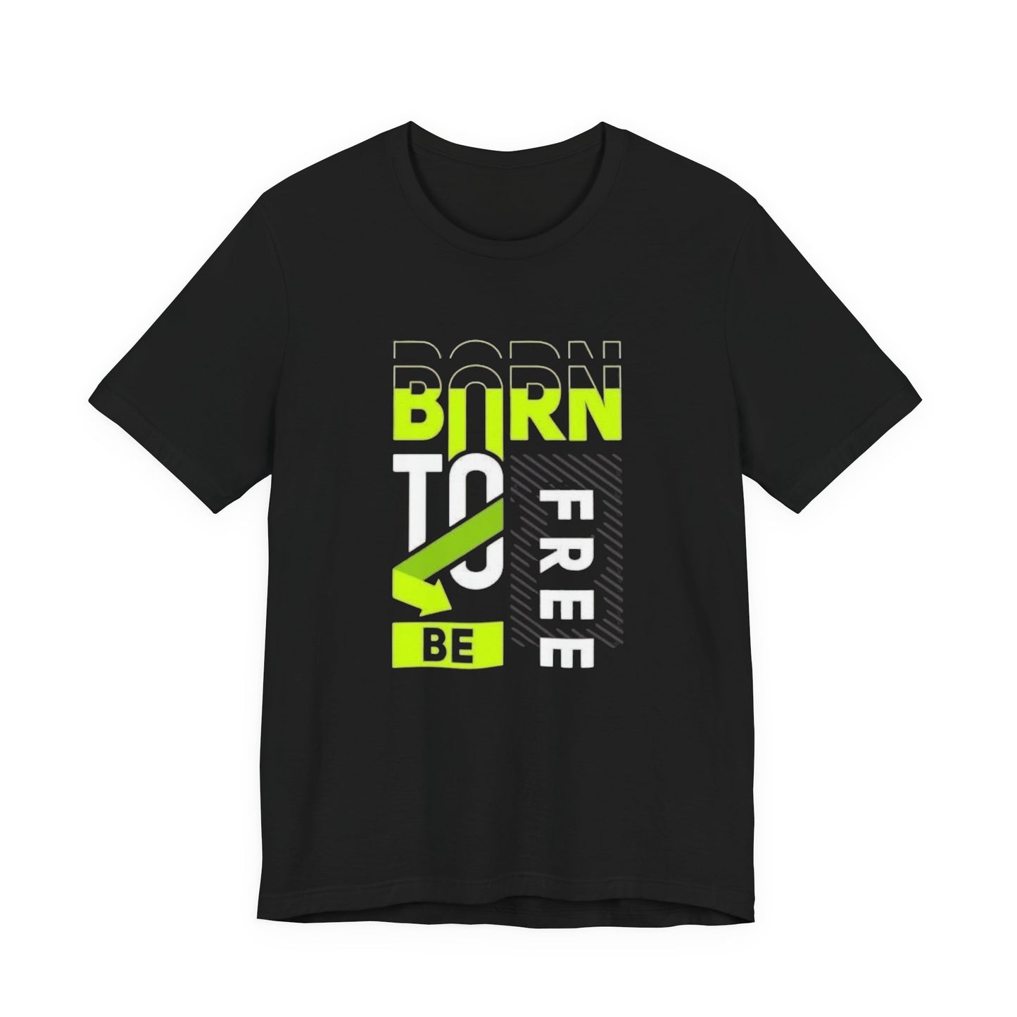 Born To Be Free T‑Shirt — Bold Neon Graphic Tee
