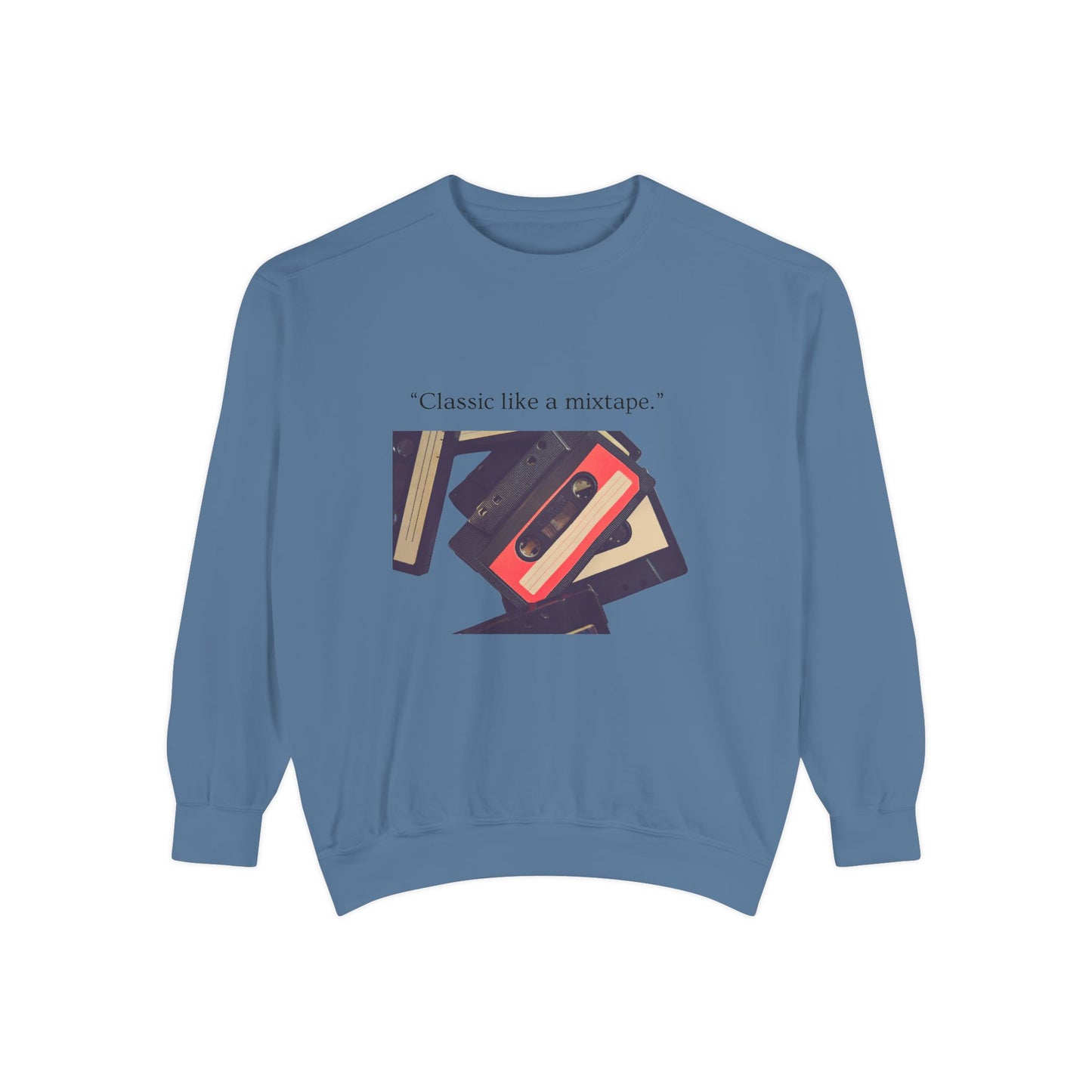 Cassette Mixtape Sweatshirt — "Classic like a mixtape." Retro Tape Crewneck