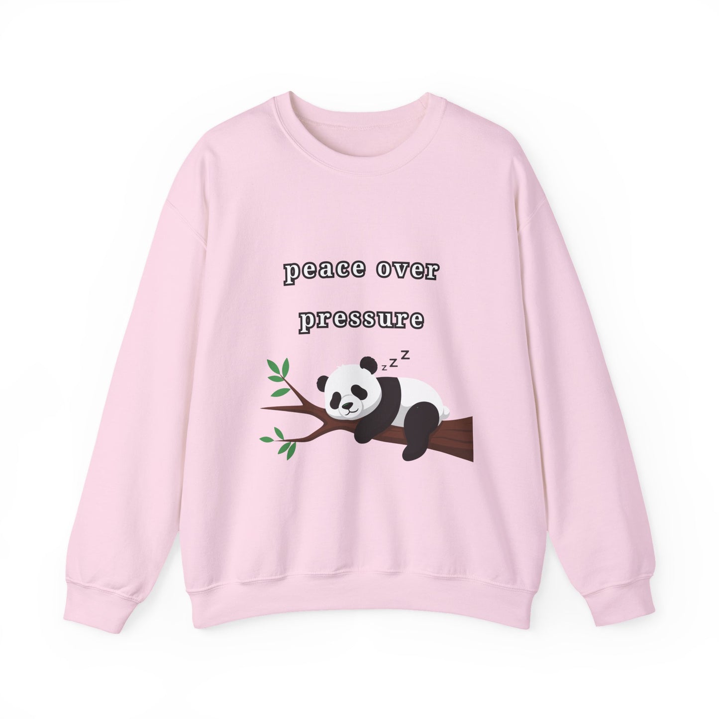 Sudadera de cuello redondo Peace Over Pressure Sleeping Panda
