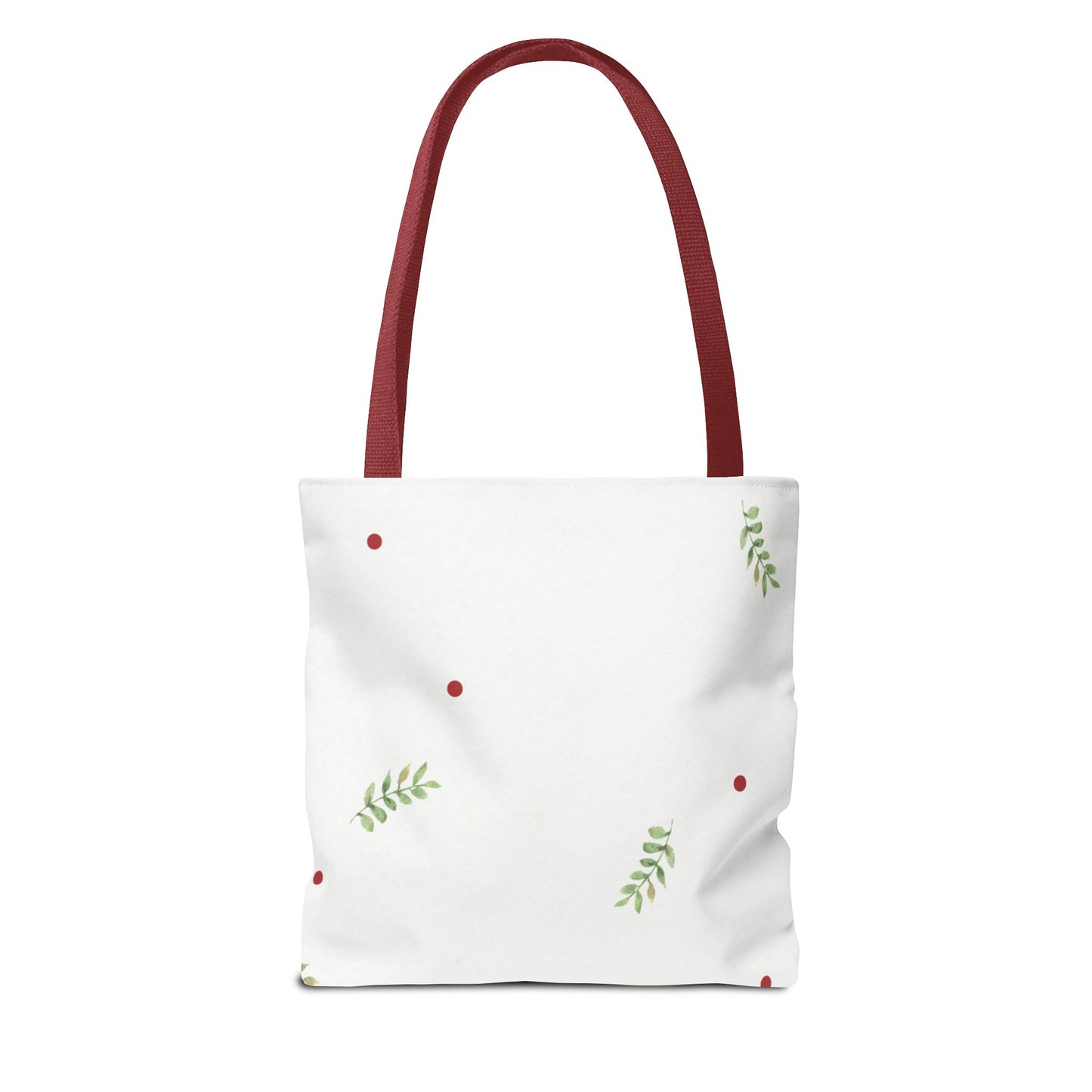 Minimal Holiday Dots Tote Bag — Festive Polka Dot Holiday Shopper