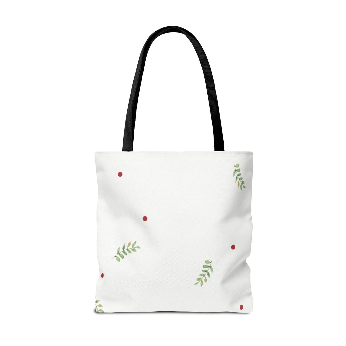Minimal Holiday Dots Tote Bag — Festive Polka Dot Holiday Shopper